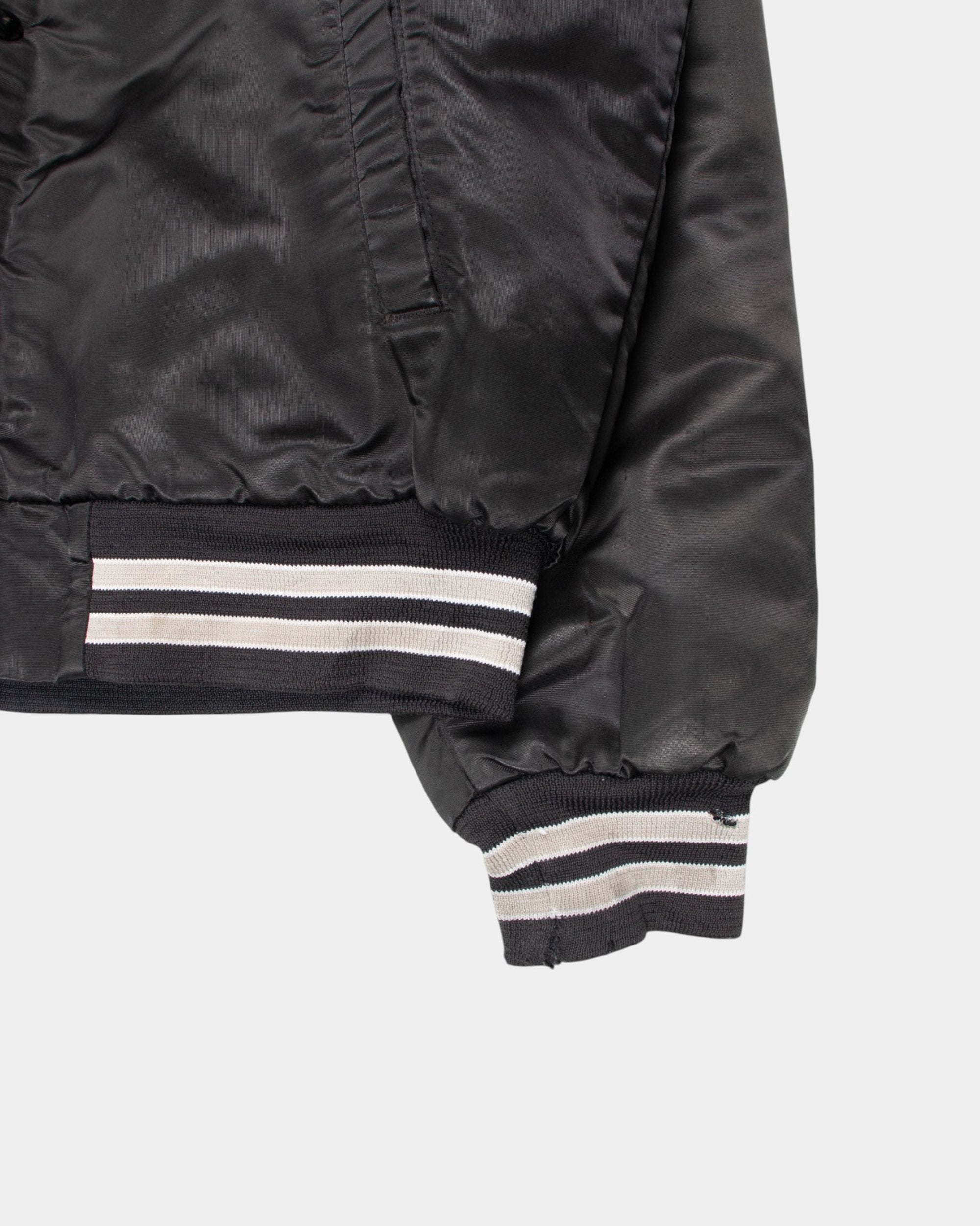 Vintage Raiders Black Varsity Jacket L - The Thrift
