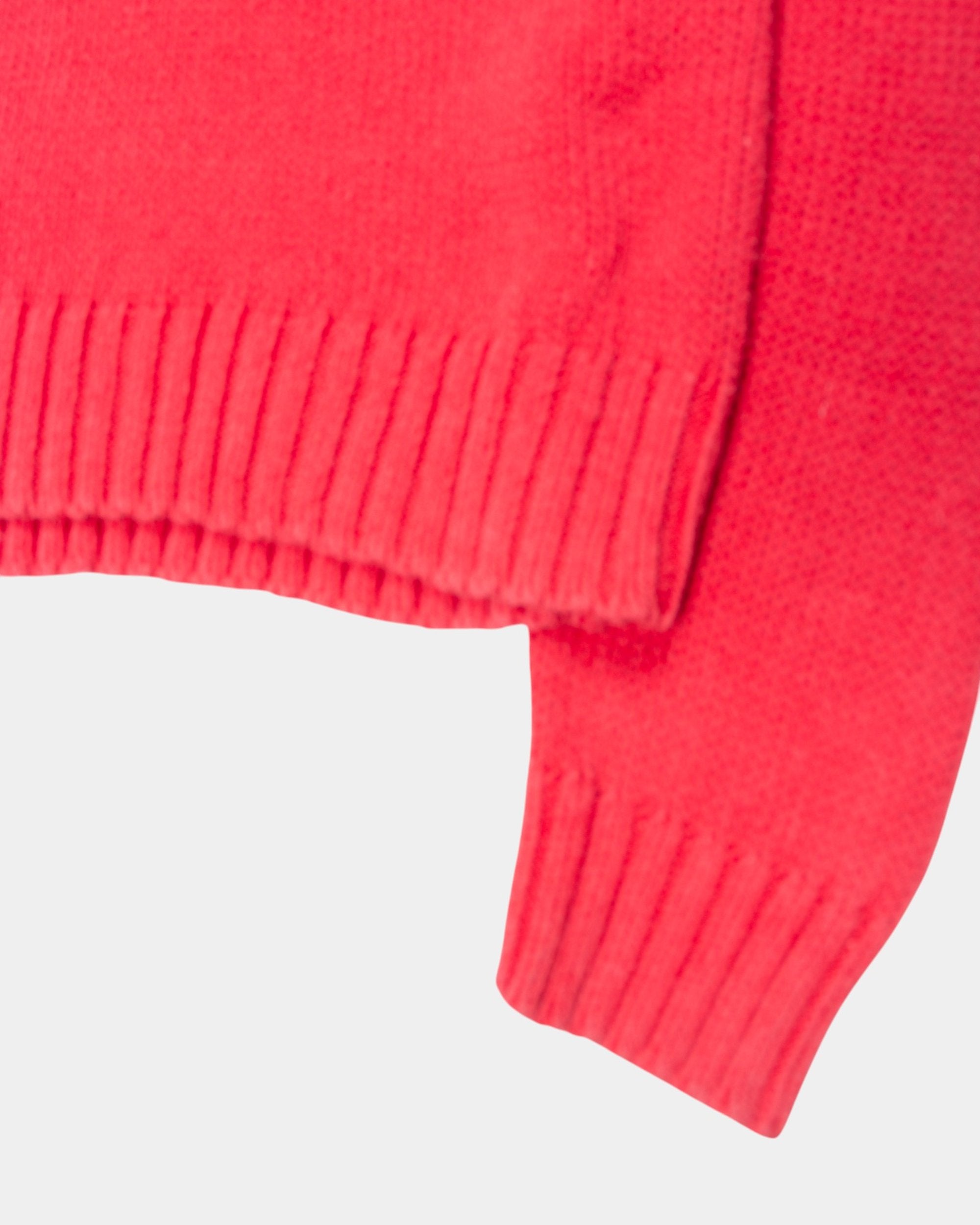 90s Polo Ralph Lauren Red Linen Sweater L - The Thrift