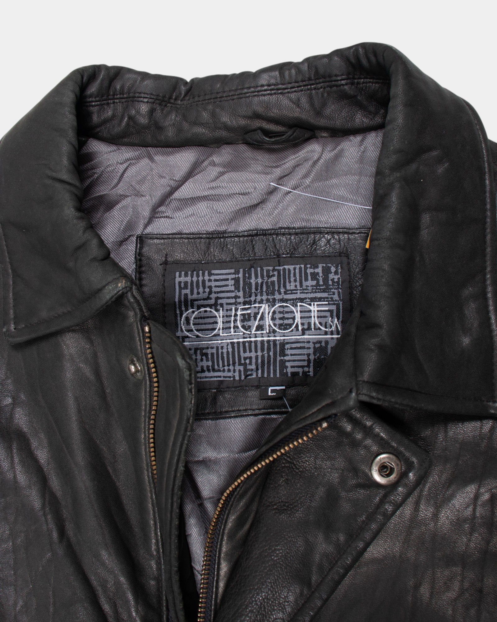 Vintage Collection Black Leather Jacket L - The Thrift