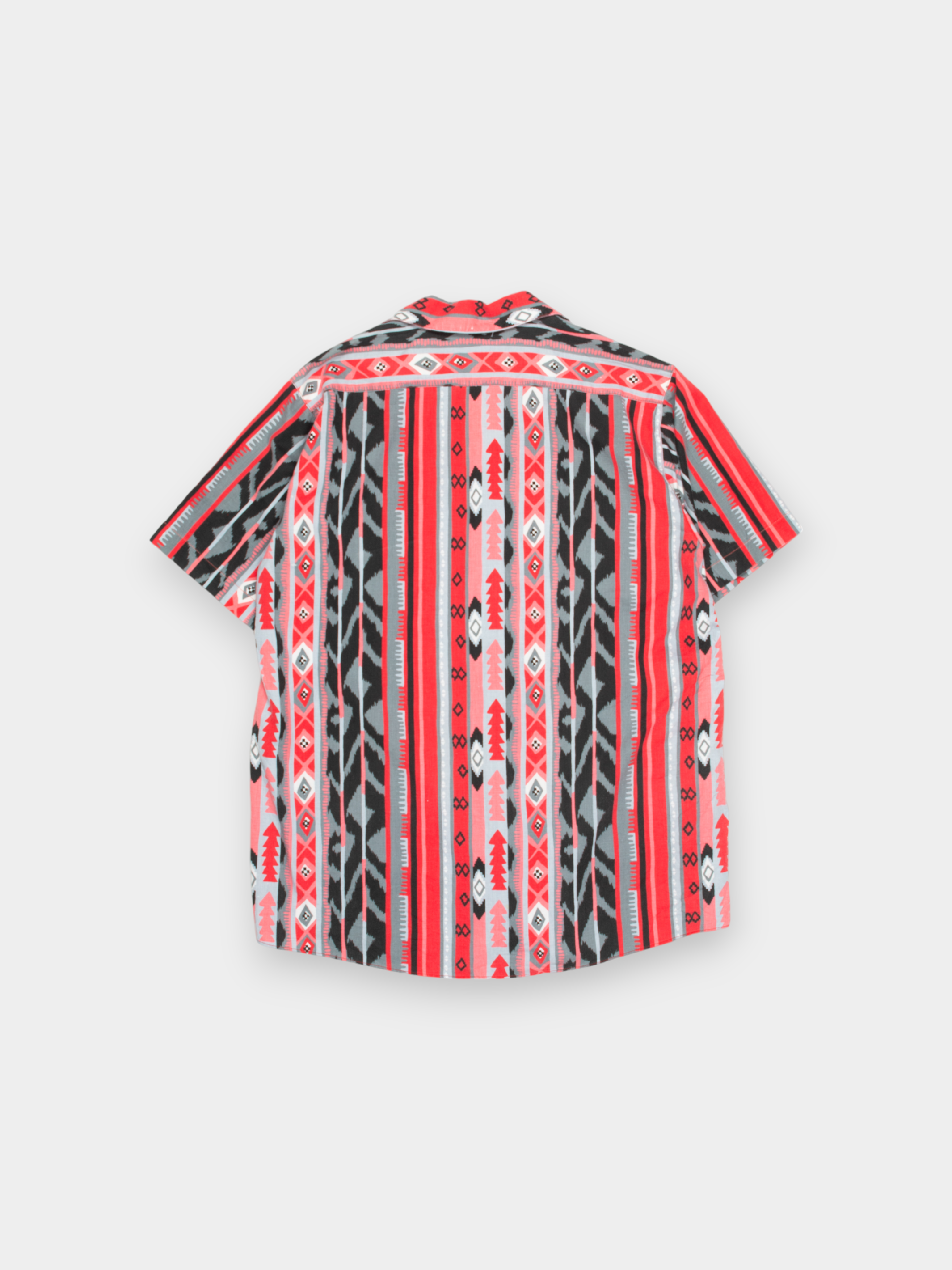 90s Unbranded Red Patterned Western Shirt L - The Thrift
