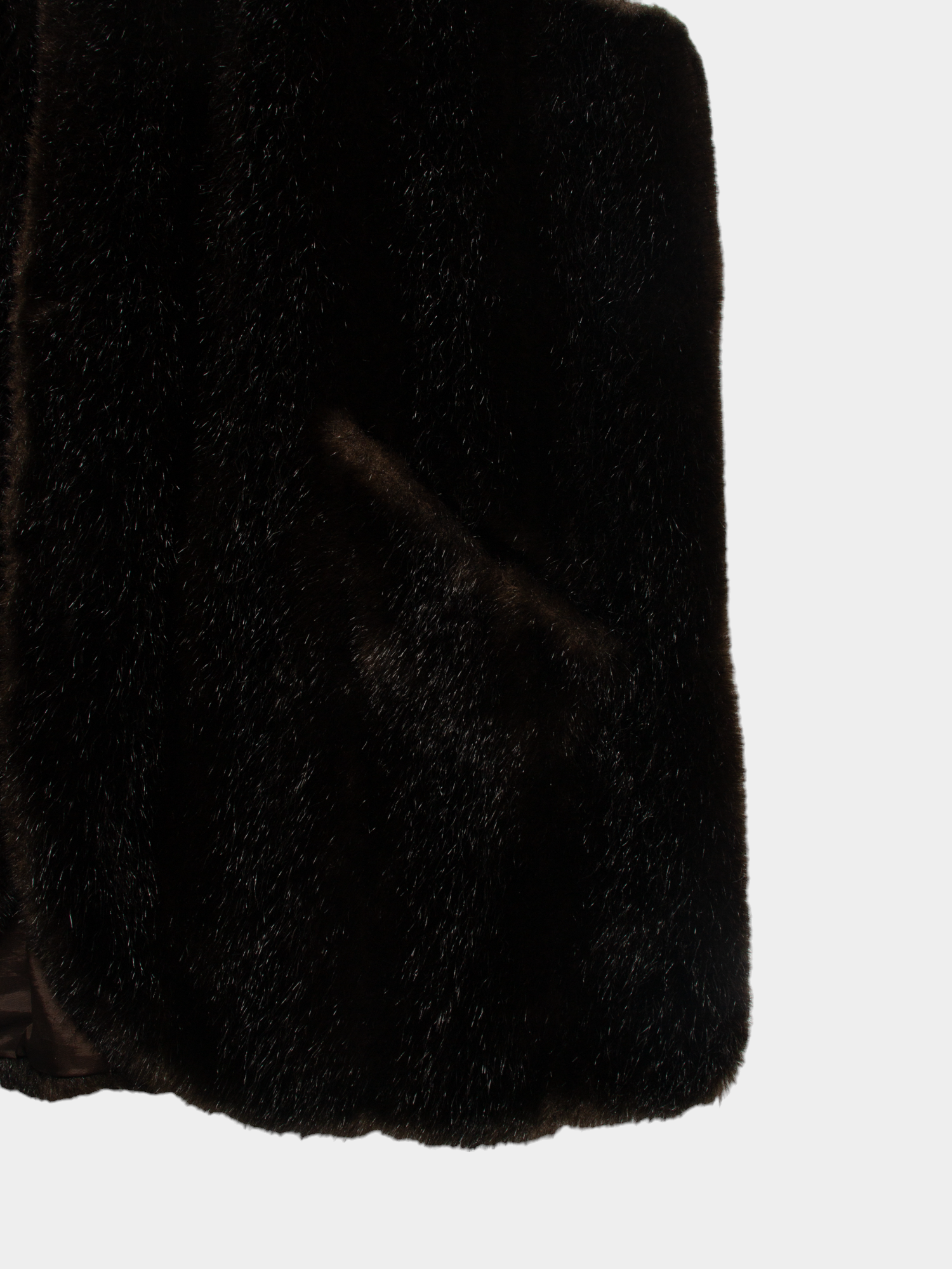 80s Sebastiano Brown Faux Fur Vest Sleeveless M - The Thrift