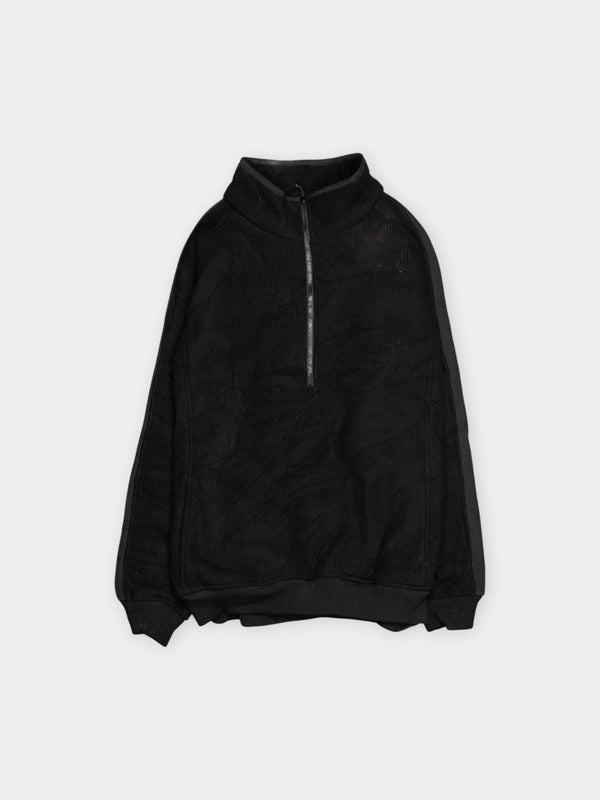 2000s Dickies Black Fleece Zip-Up Sweater XXL