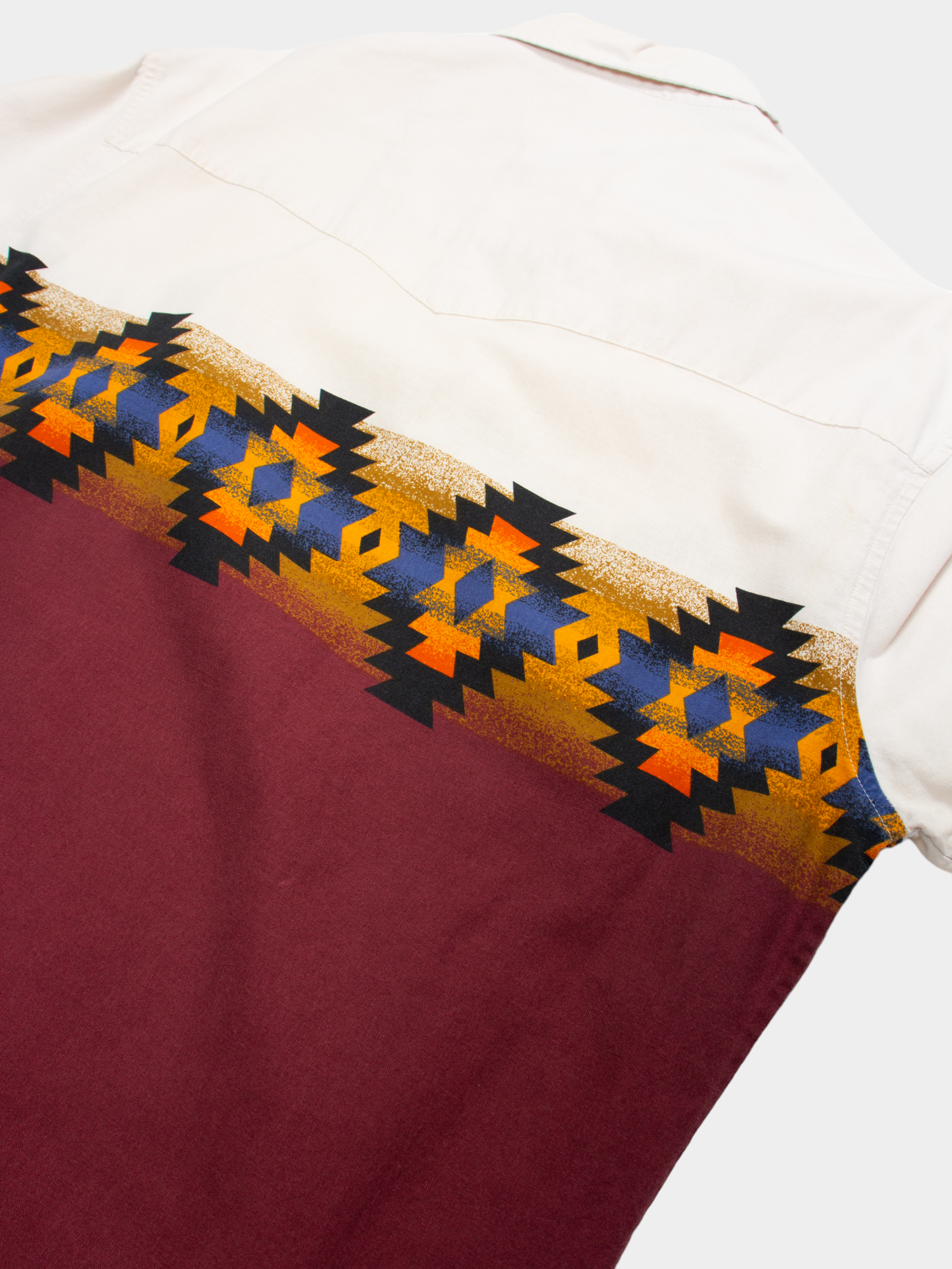 90s Rustler White Multi Western Shirt M - The Thrift