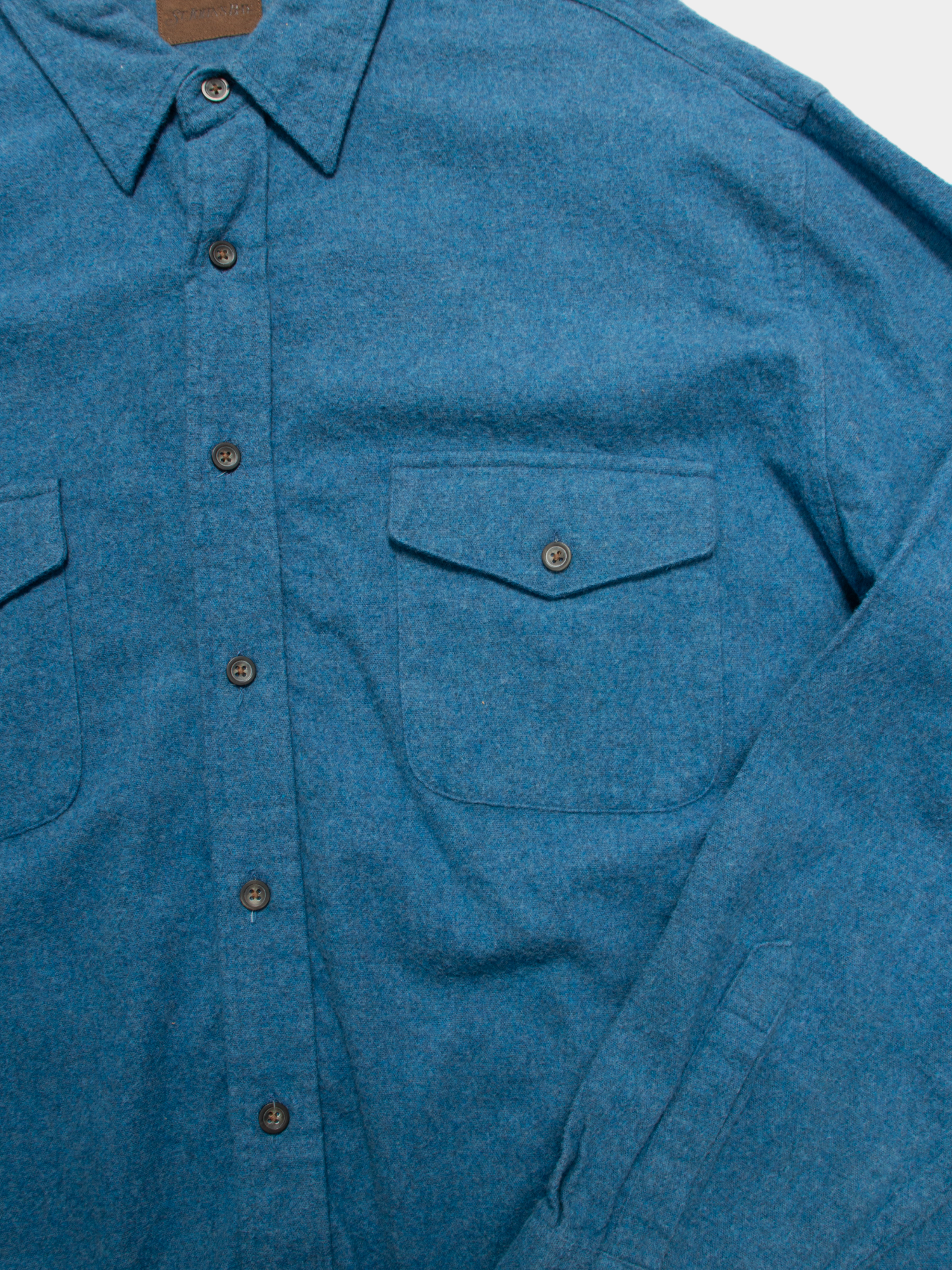 90s St Johns Bay Blue Chamois Cloth Shirt XL - The Thrift
