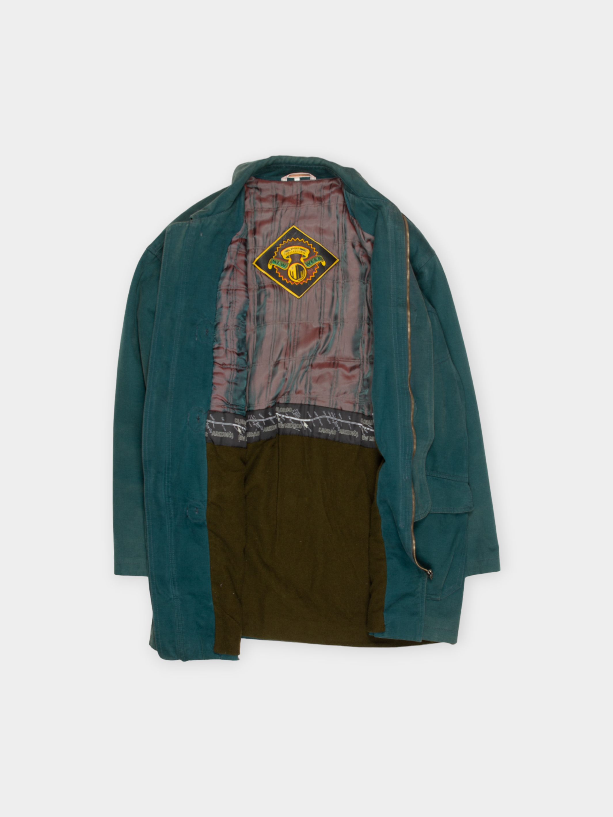90s New Wear Green Puro Cotone 90s Sport Collection Jacket L - The Thrift