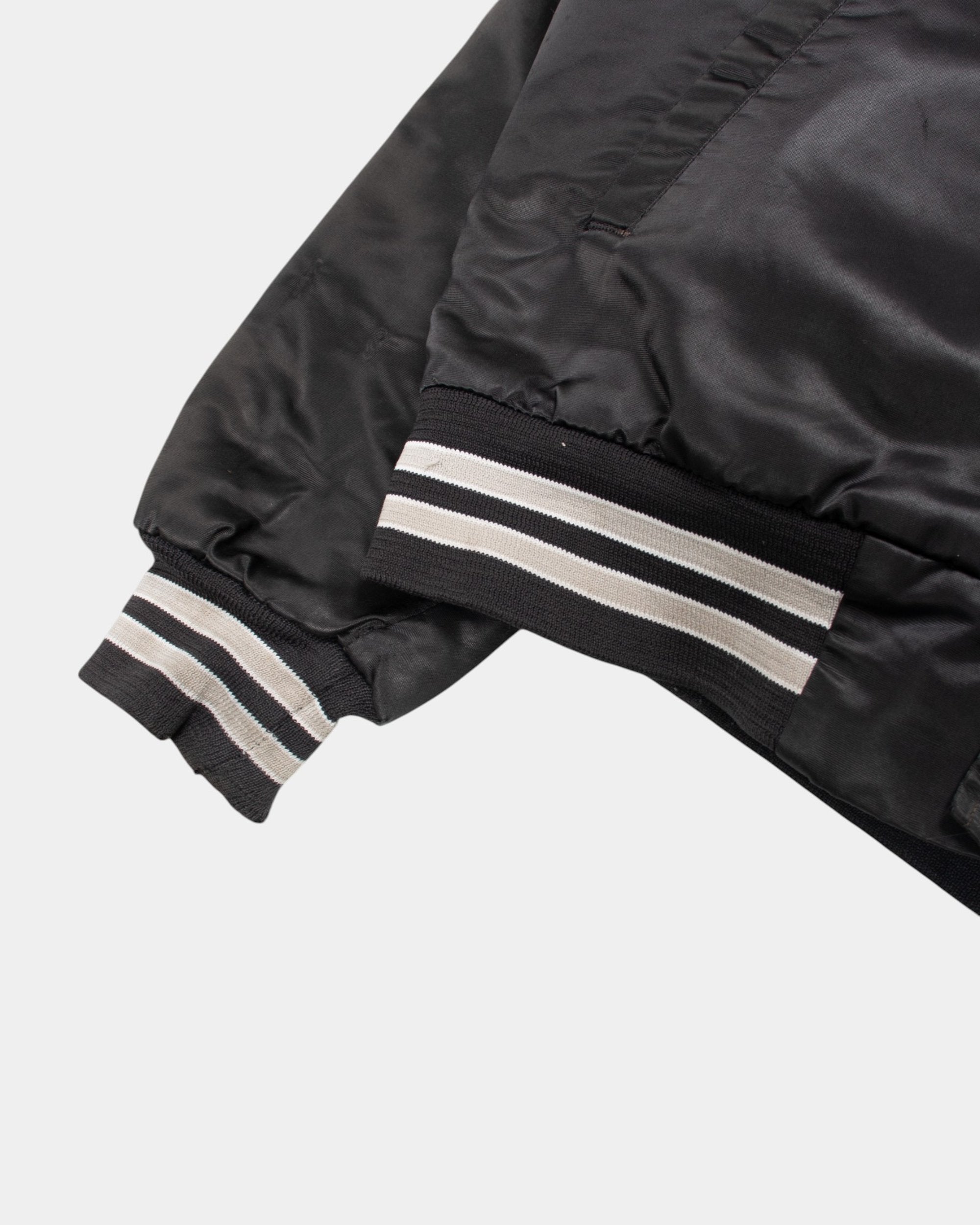 Vintage Raiders Black Varsity Jacket L - The Thrift