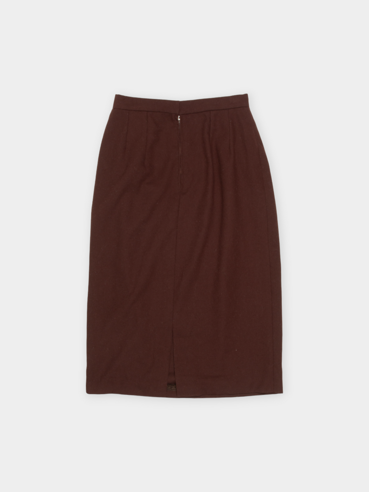 Vintage Brown Pencil Skirt, Knee Length L - The Thrift