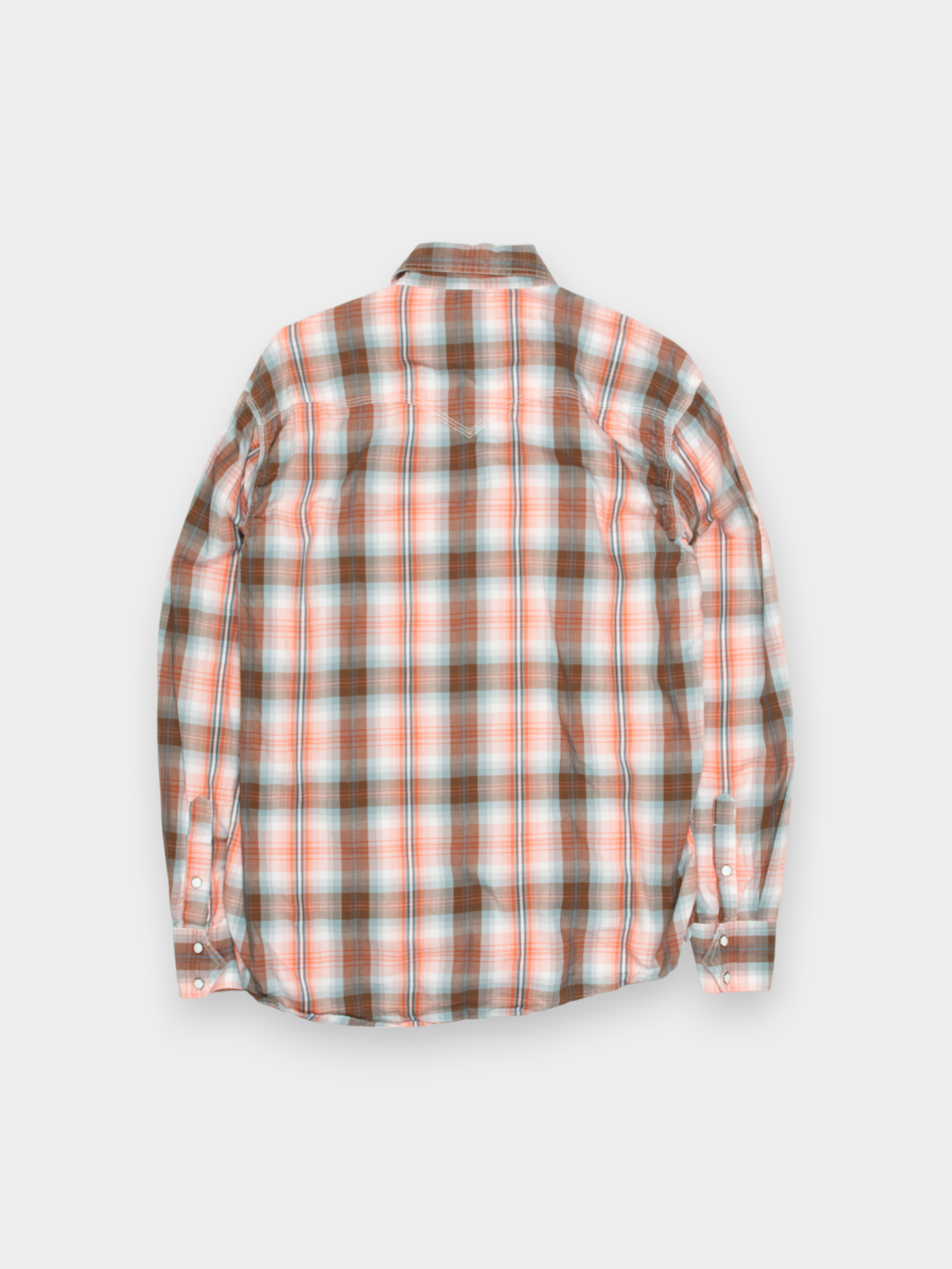 90s Resistol Ranch Multi Plaid Western Shirt M - The Thrift