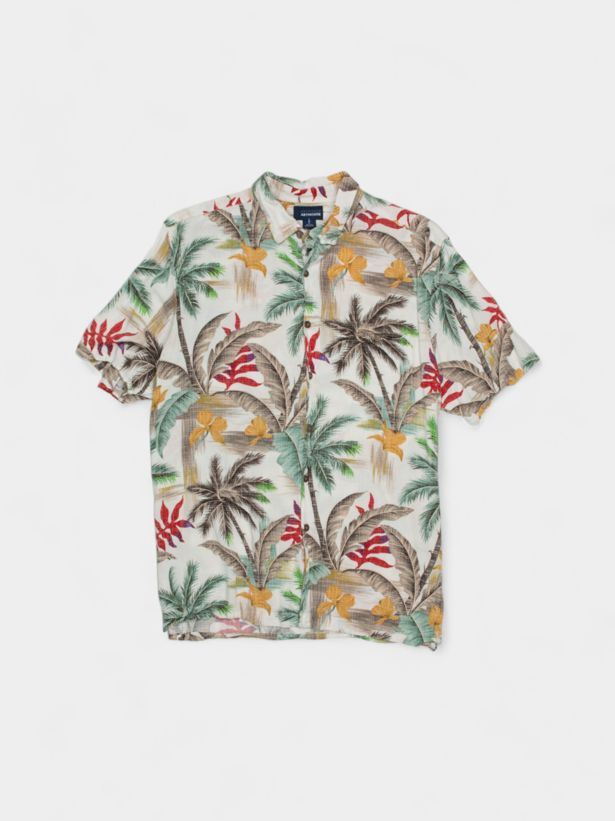 00s Arthouse Multi Hawaiian Shirt L