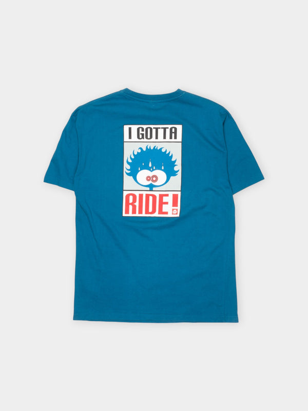 00s Salt Rock Blue Cotton Graphic Tee M - The Thrift