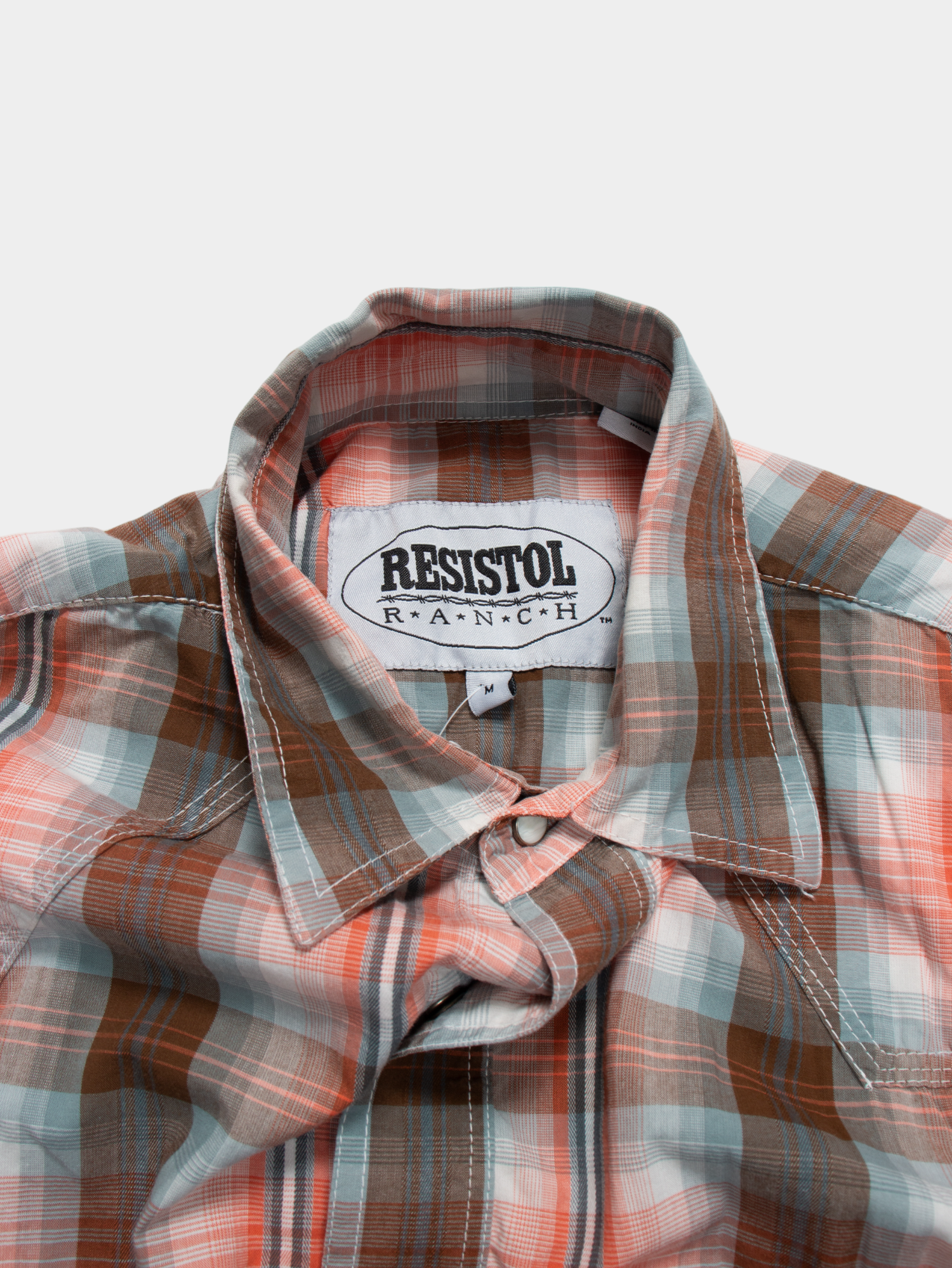90s Resistol Ranch Multi Plaid Western Shirt M - The Thrift
