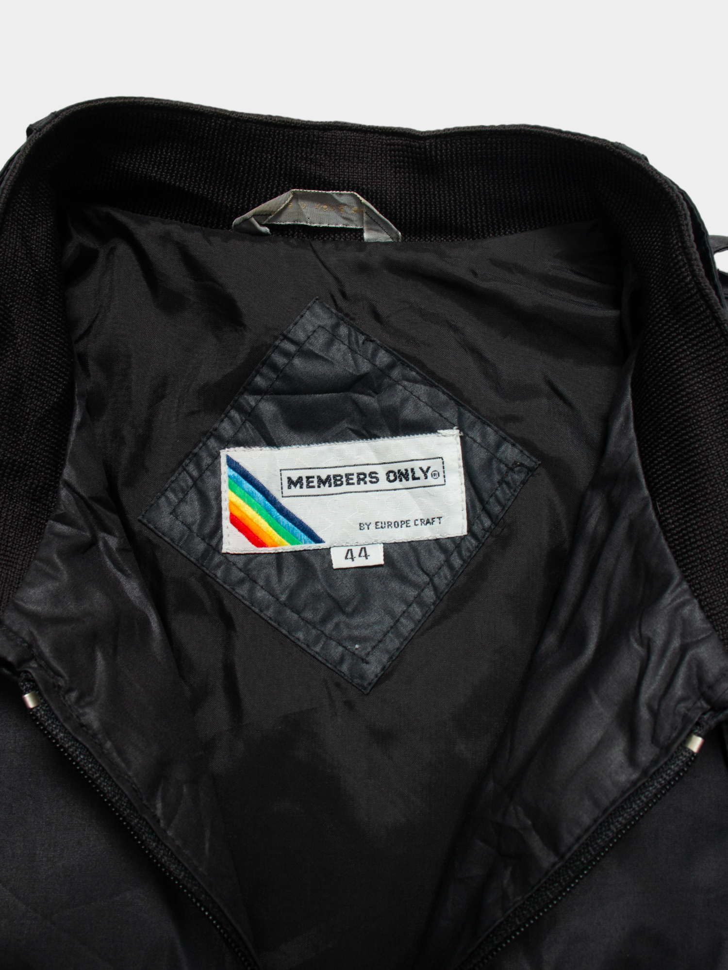 80s Members Only Black Bomber Jacket M - The Thrift