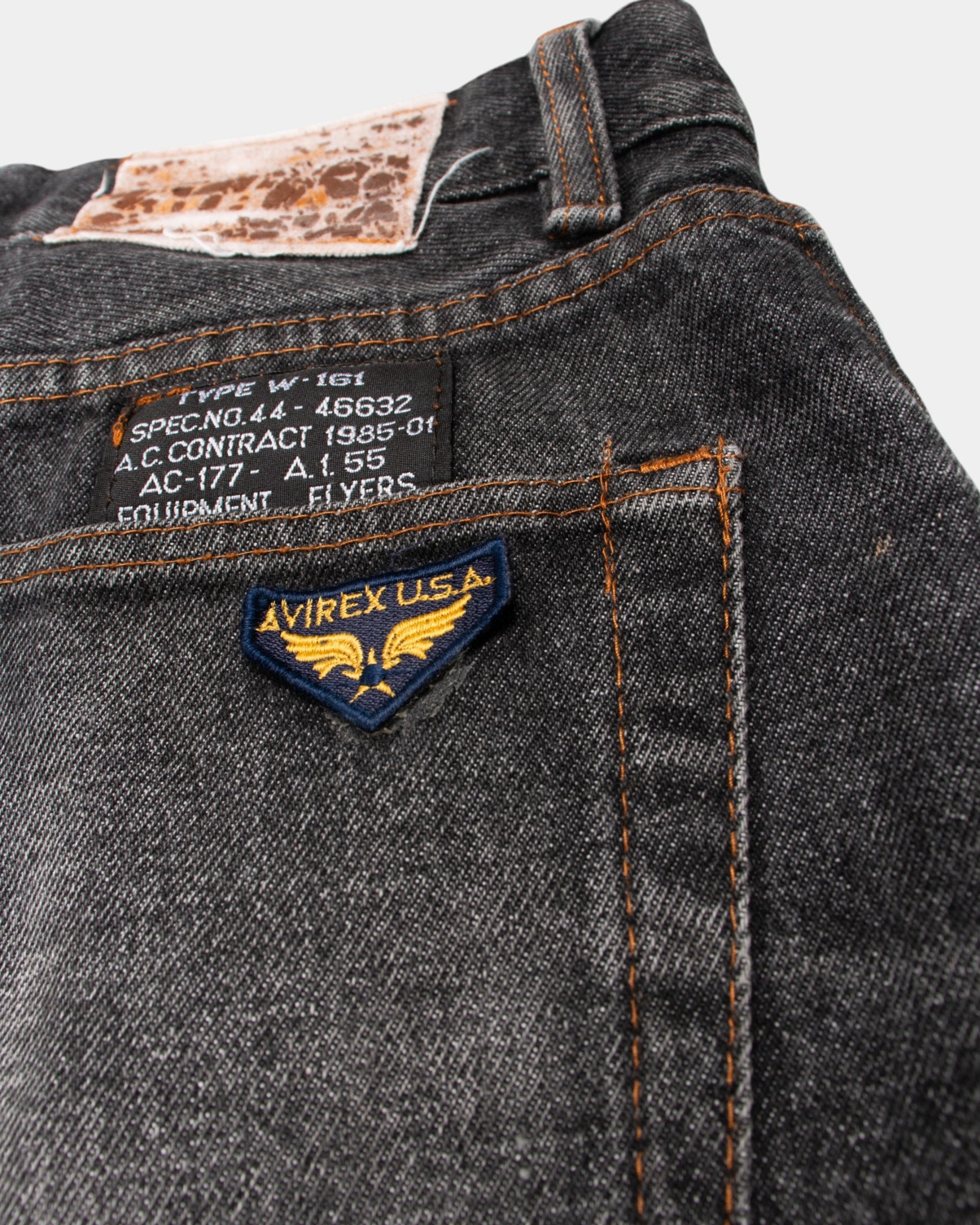 90s Avirex Grey Denim Jeans 30W - The Thrift