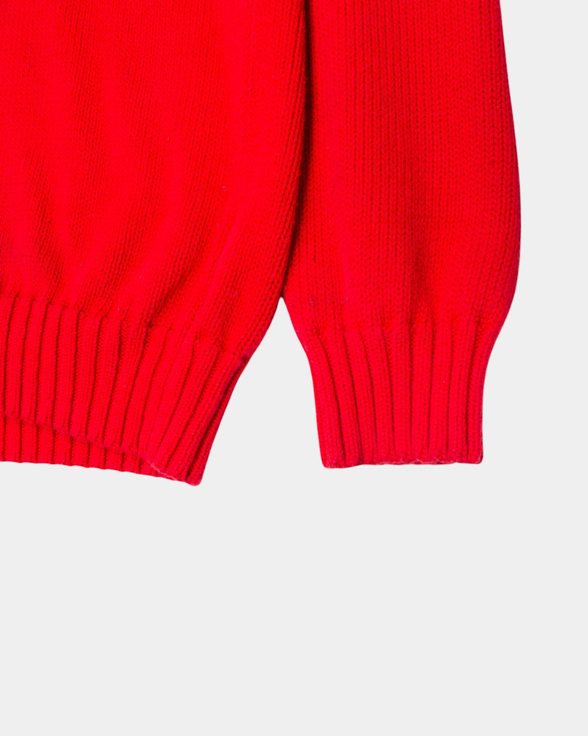 90s Polo by Ralph Lauren Red Knit Jumper M - The Thrift