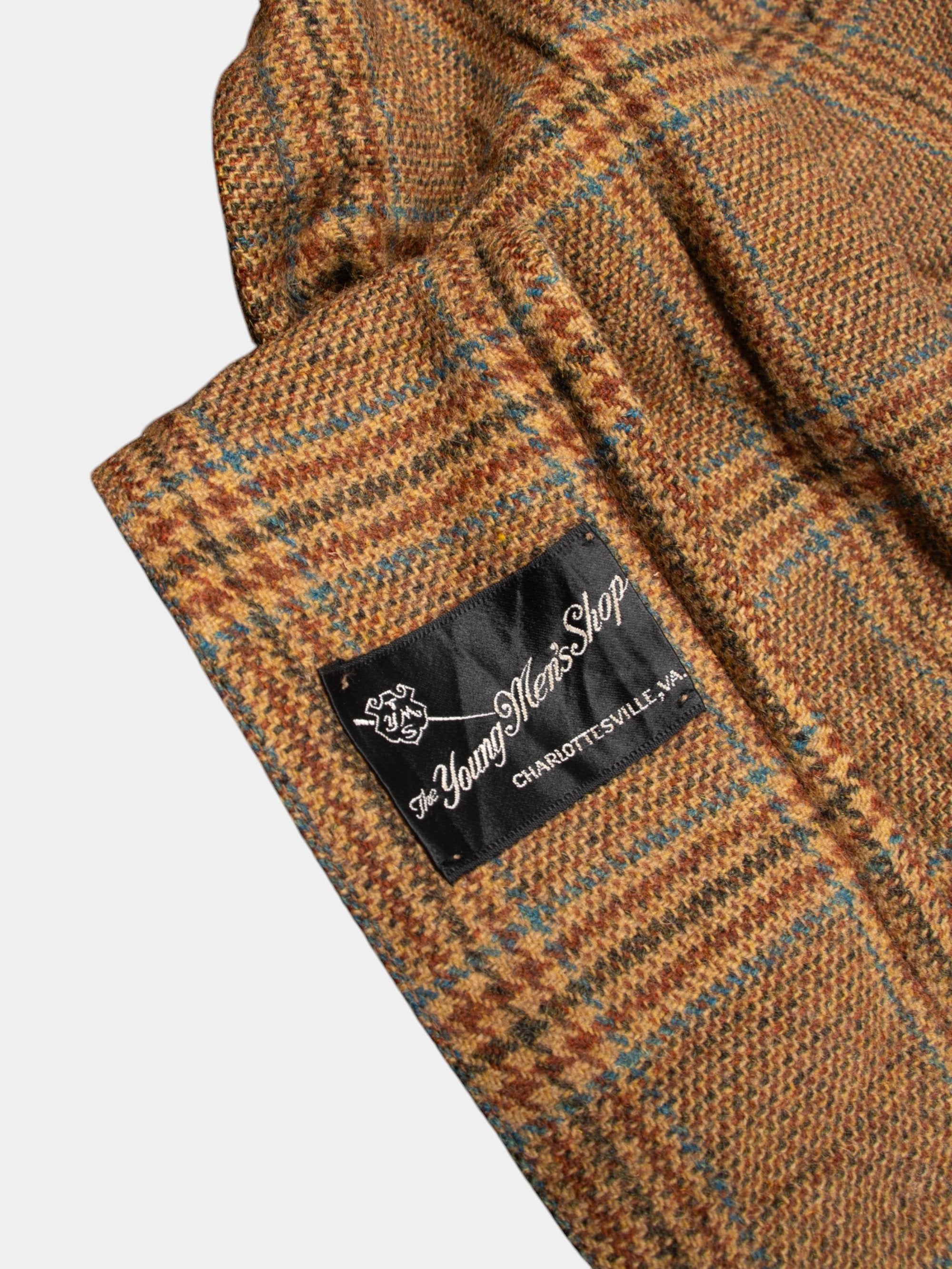 70s Zero King Brown Plaid Overcoat L - The Thrift