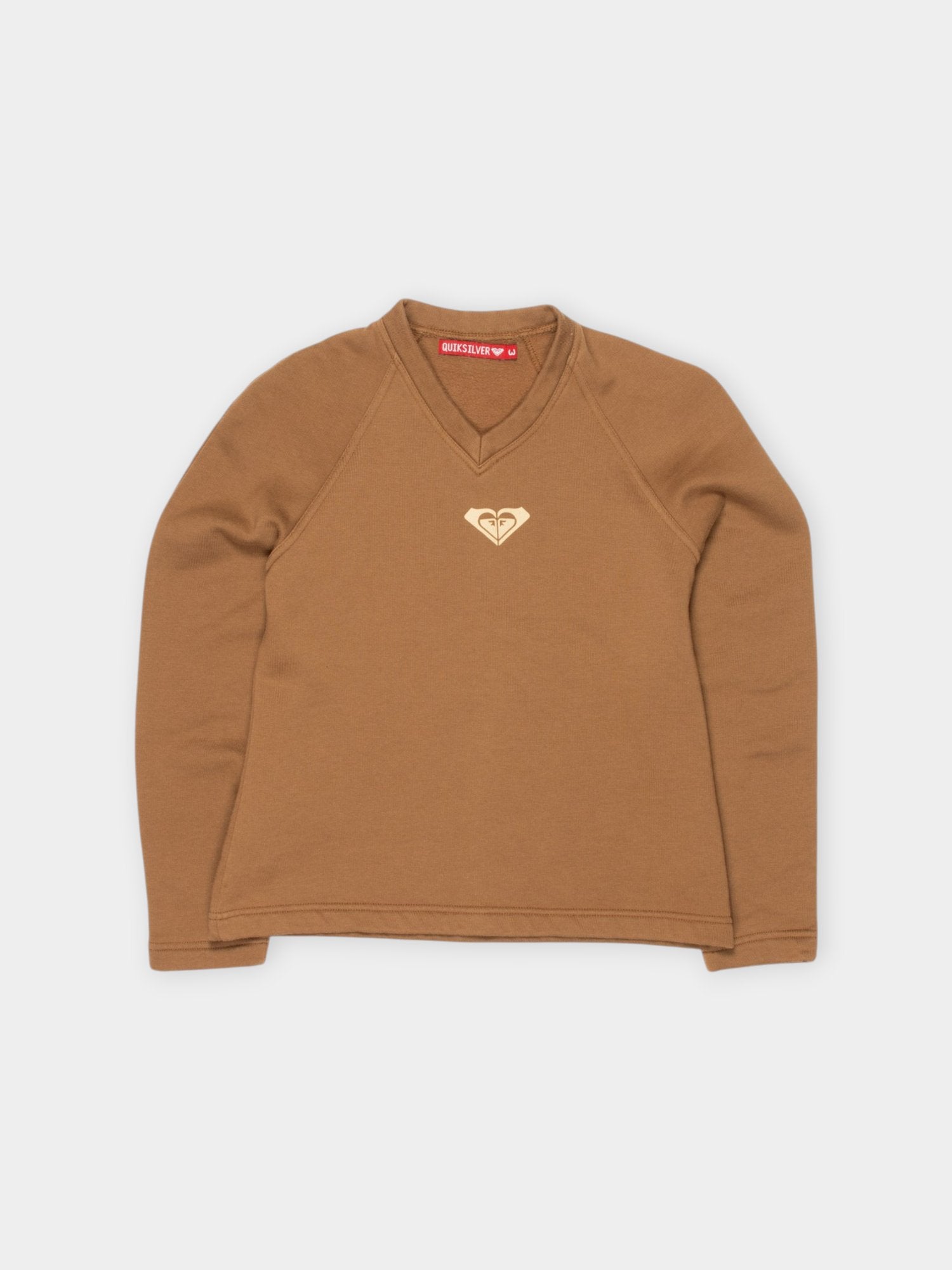 90s Quiksilver Roxy Brown V-Neck Sweater M - The Thrift