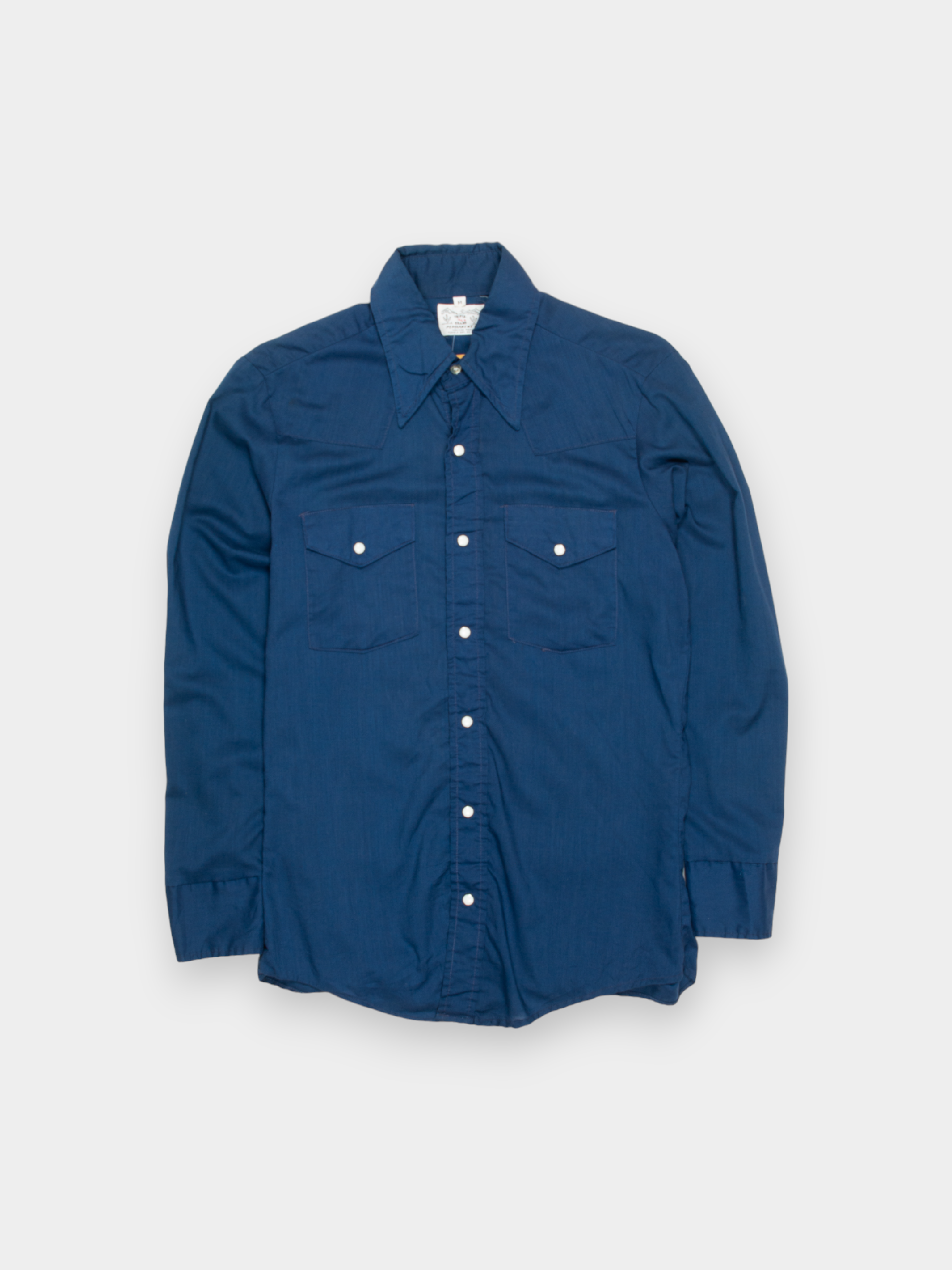 90s Triple R Brand Navy Western Shirt M - The Thrift