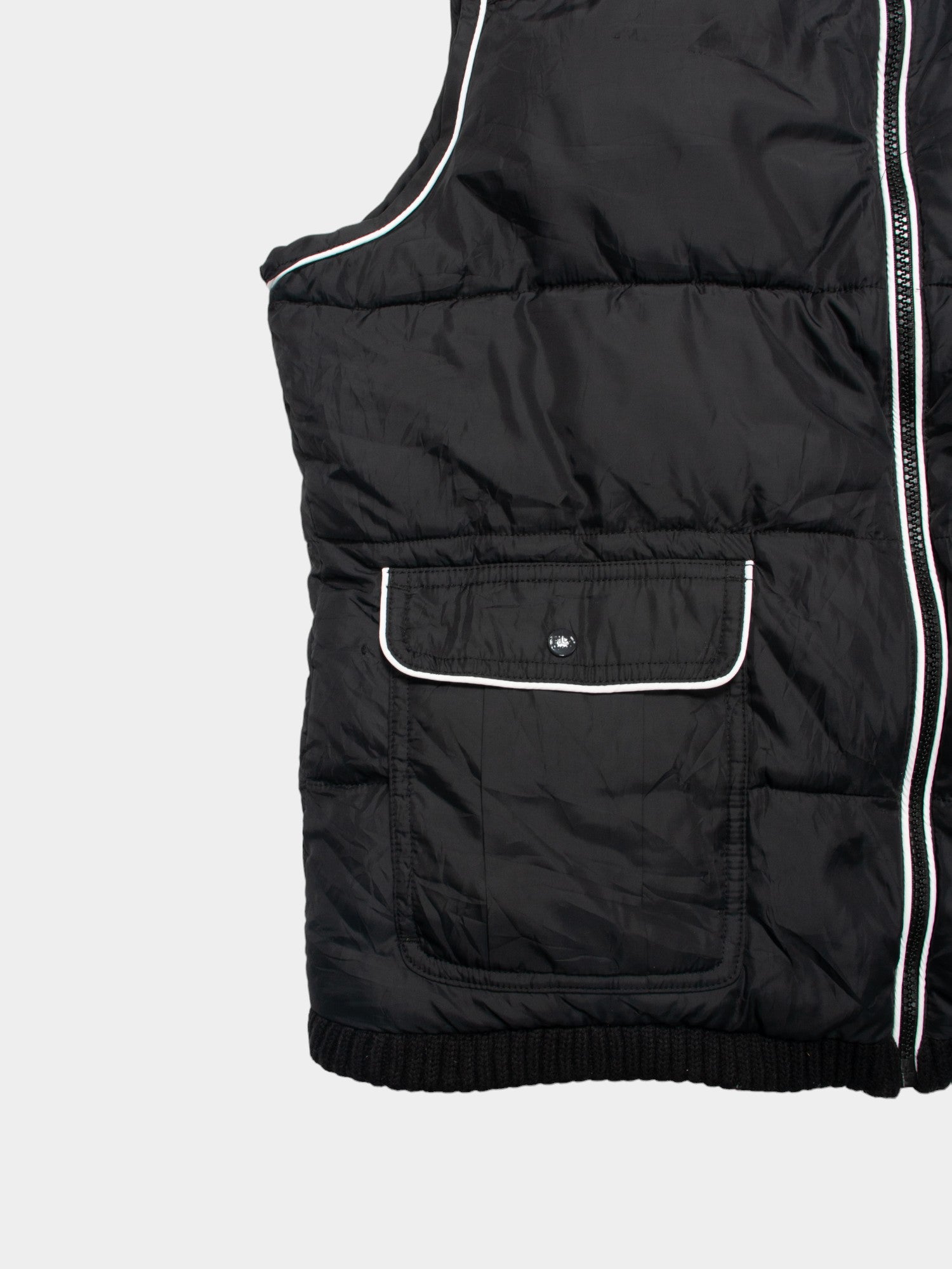 00s Fila Sport Black Puffer Vest L - The Thrift