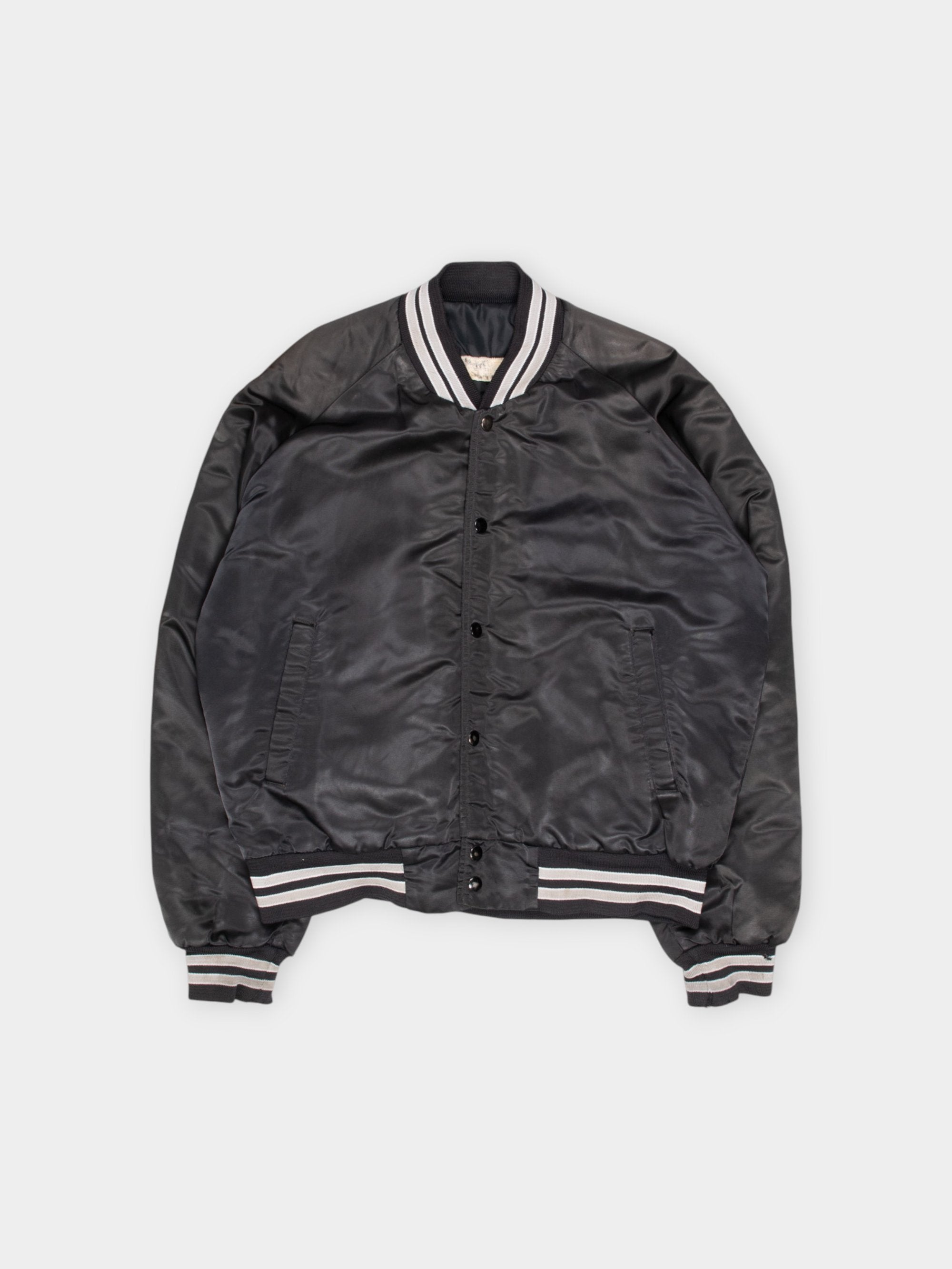 Vintage Raiders Black Varsity Jacket L - The Thrift