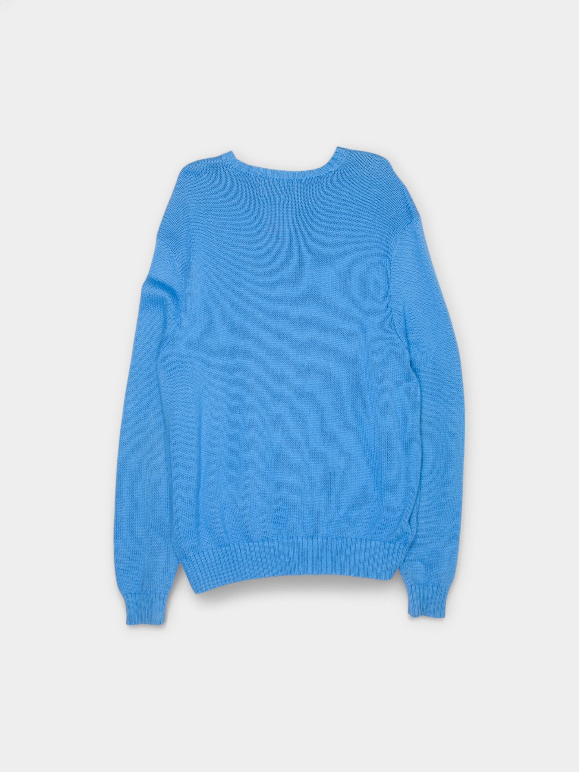 90s Polo Ralph Lauren Blue Cotton Sweater XXL - The Thrift