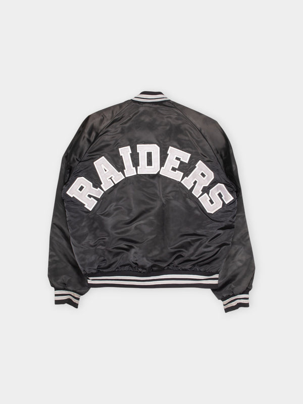 Vintage Raiders Black Varsity Jacket L - The Thrift