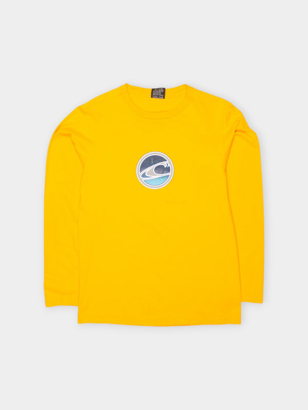 00s O'Neill Yellow Cotton Long Sleeve Tee S - The Thrift