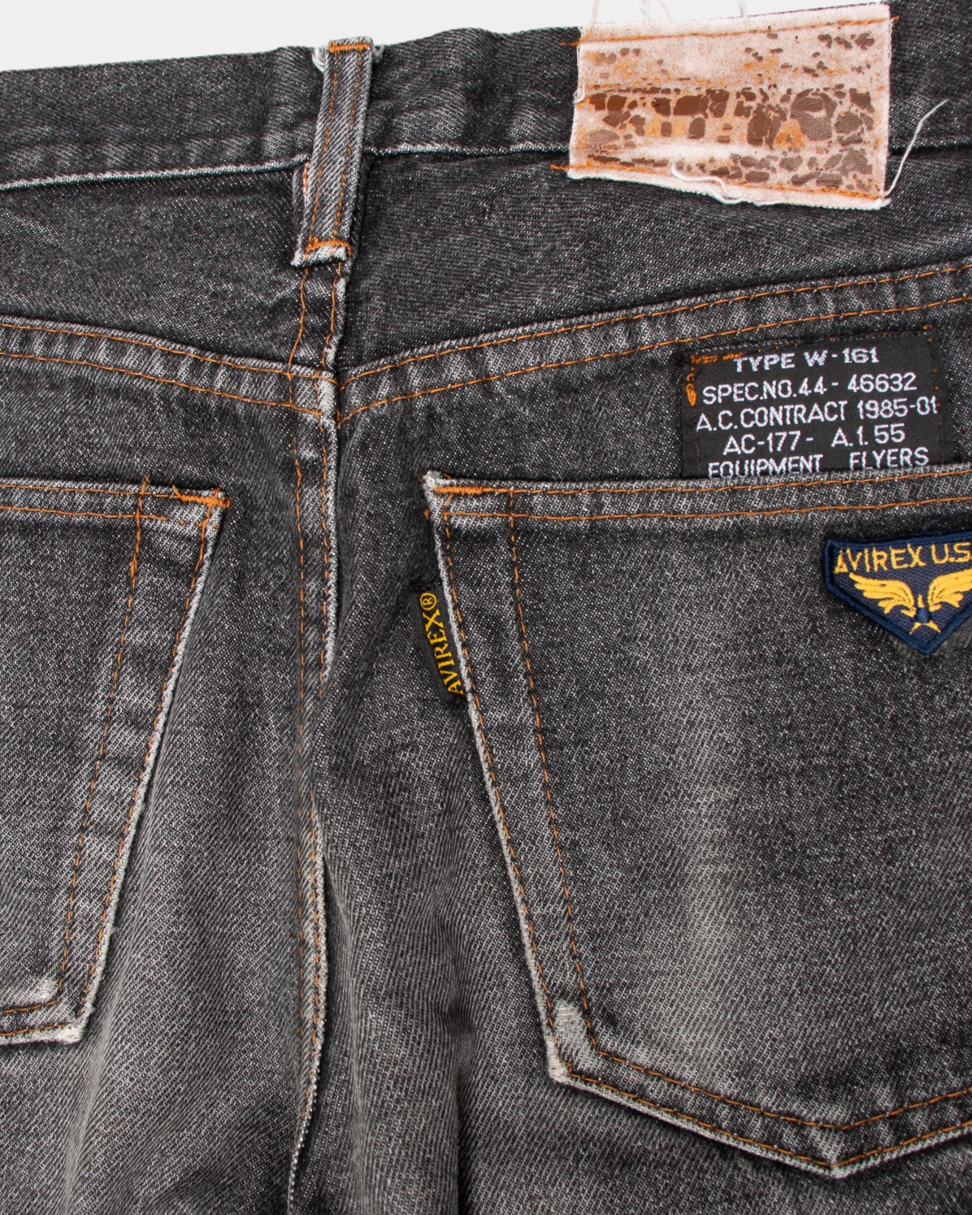 90s Avirex Grey Denim Jeans 30W - The Thrift