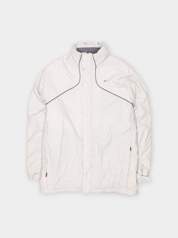00s Nike White Puffer Jacket XL - The Thrift