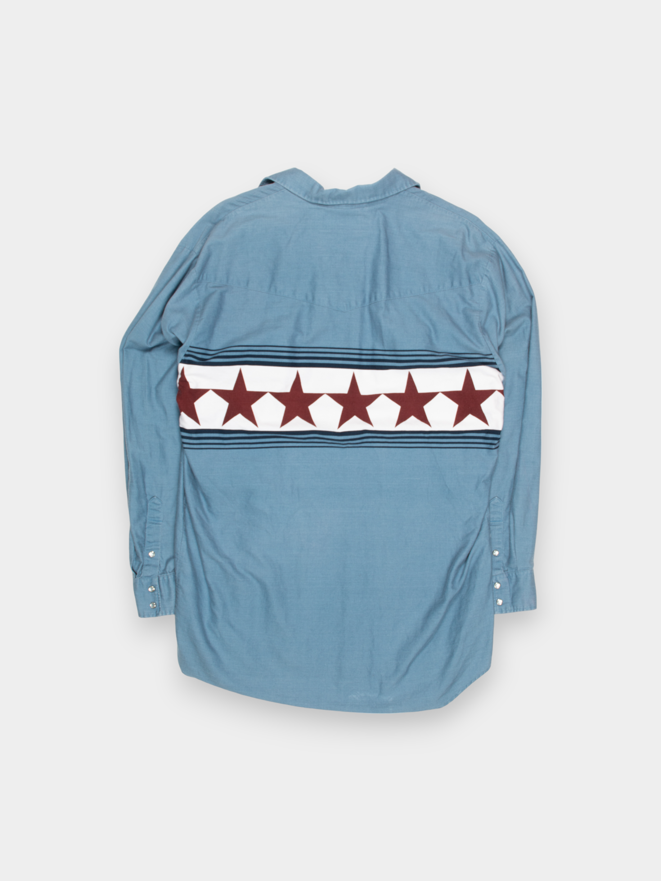 90s Roper Blue Cotton Western Shirt XXL - The Thrift