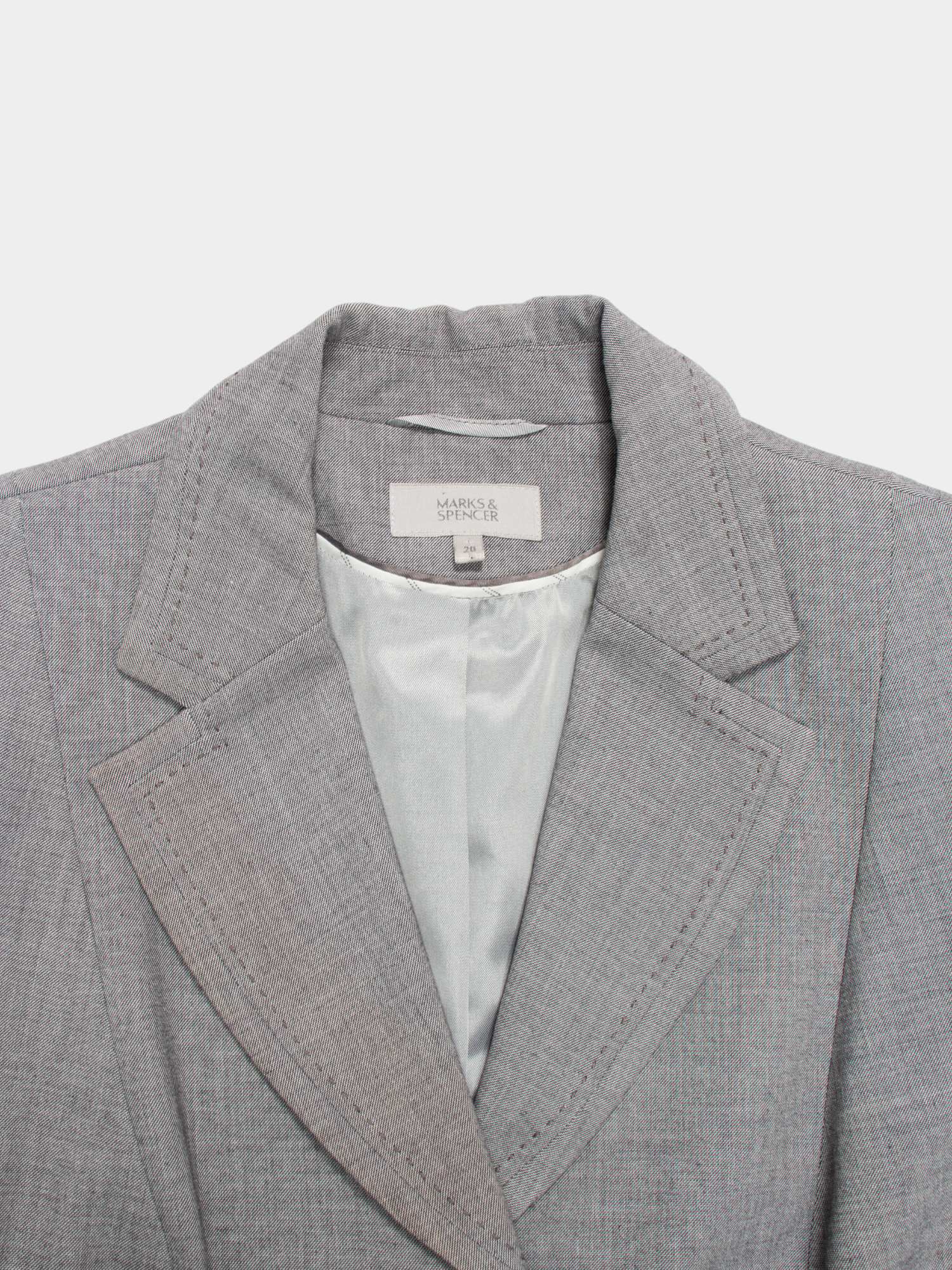 90s Marks & Spencer Grey Standard Fit Vintage Jacket XL - The Thrift