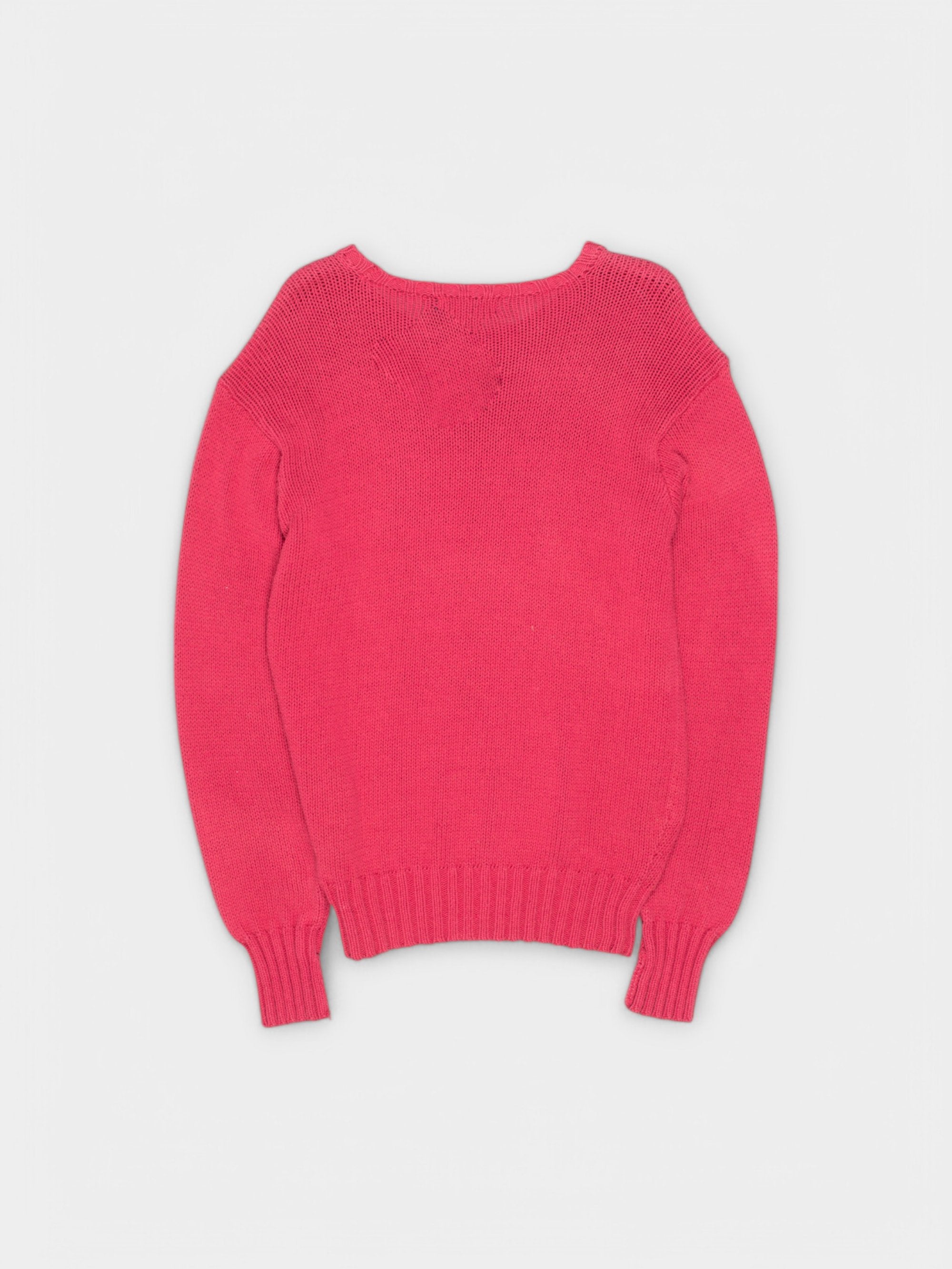 Polo Ralph Lauren Pink Cotton Sweater M - The Thrift