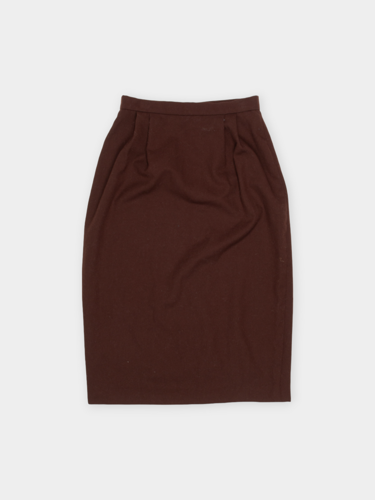 Vintage Brown Pencil Skirt, Knee Length L - The Thrift