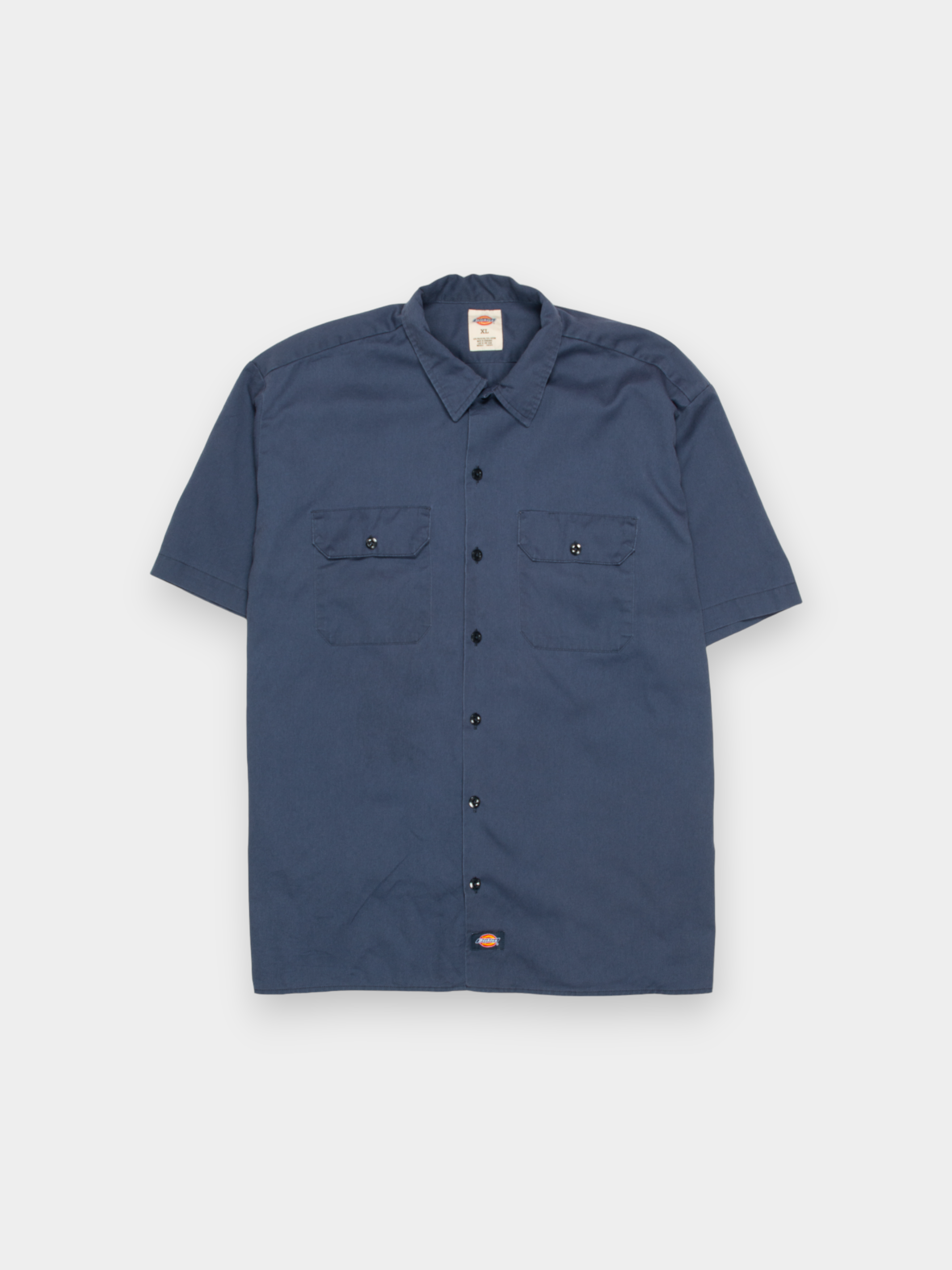 00s Dickies Navy Button-Up Work Shirt XL
