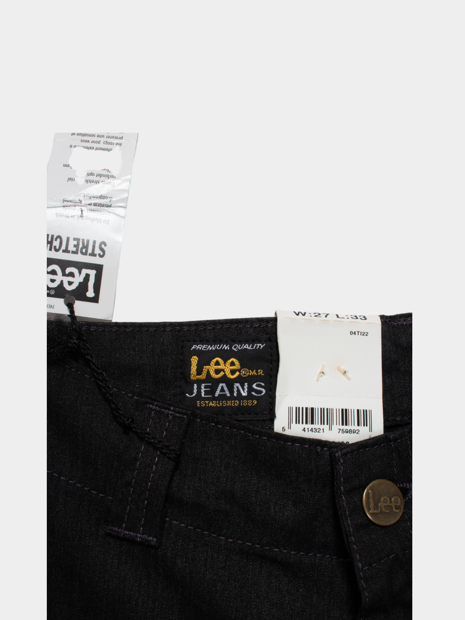 Vintage Lee Y2K Black Mid Rise Flares 27W NWT - The Thrift