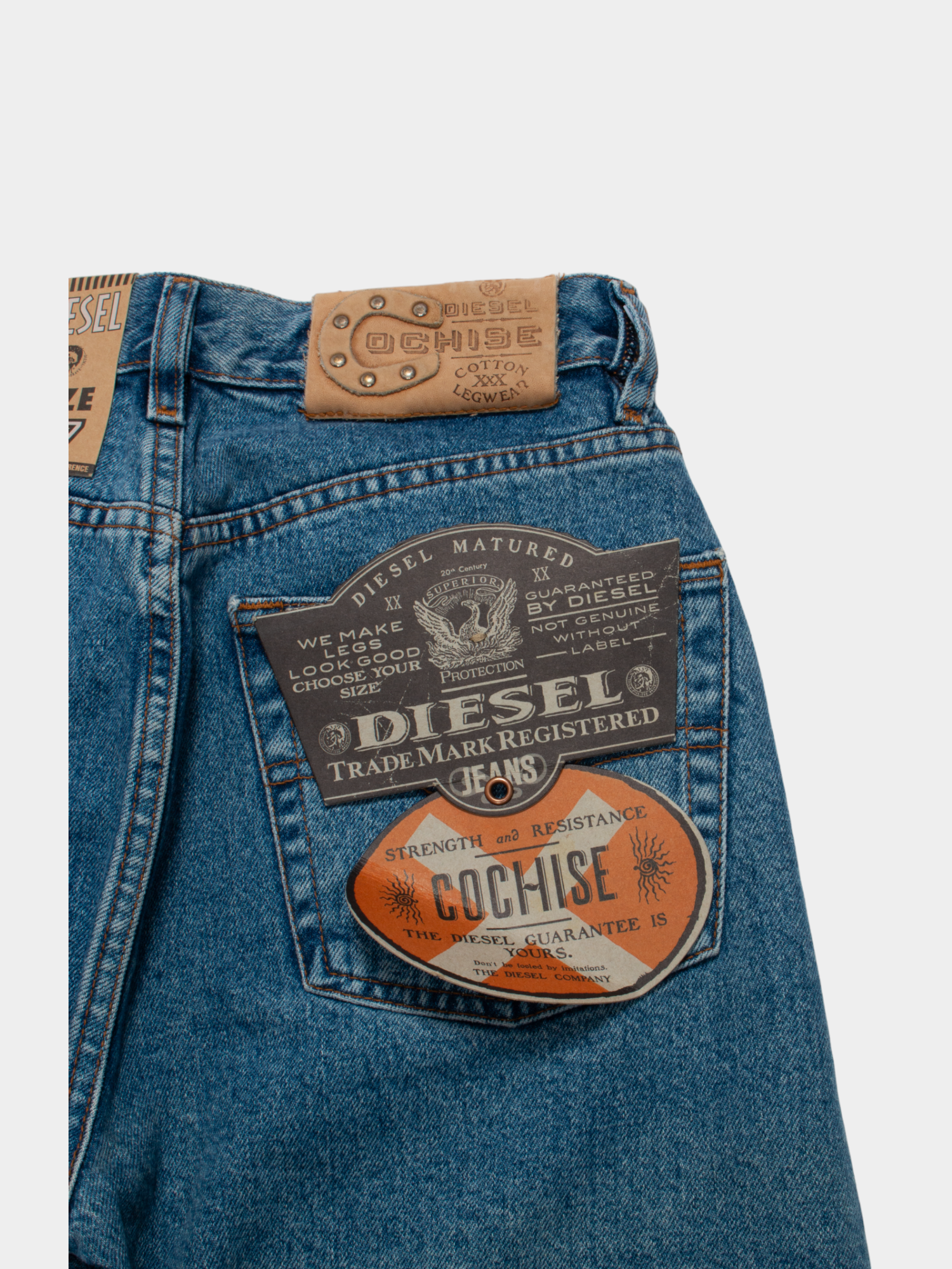 Vintage Diesel High Rise Denim Jeans 27W NWT - The Thrift