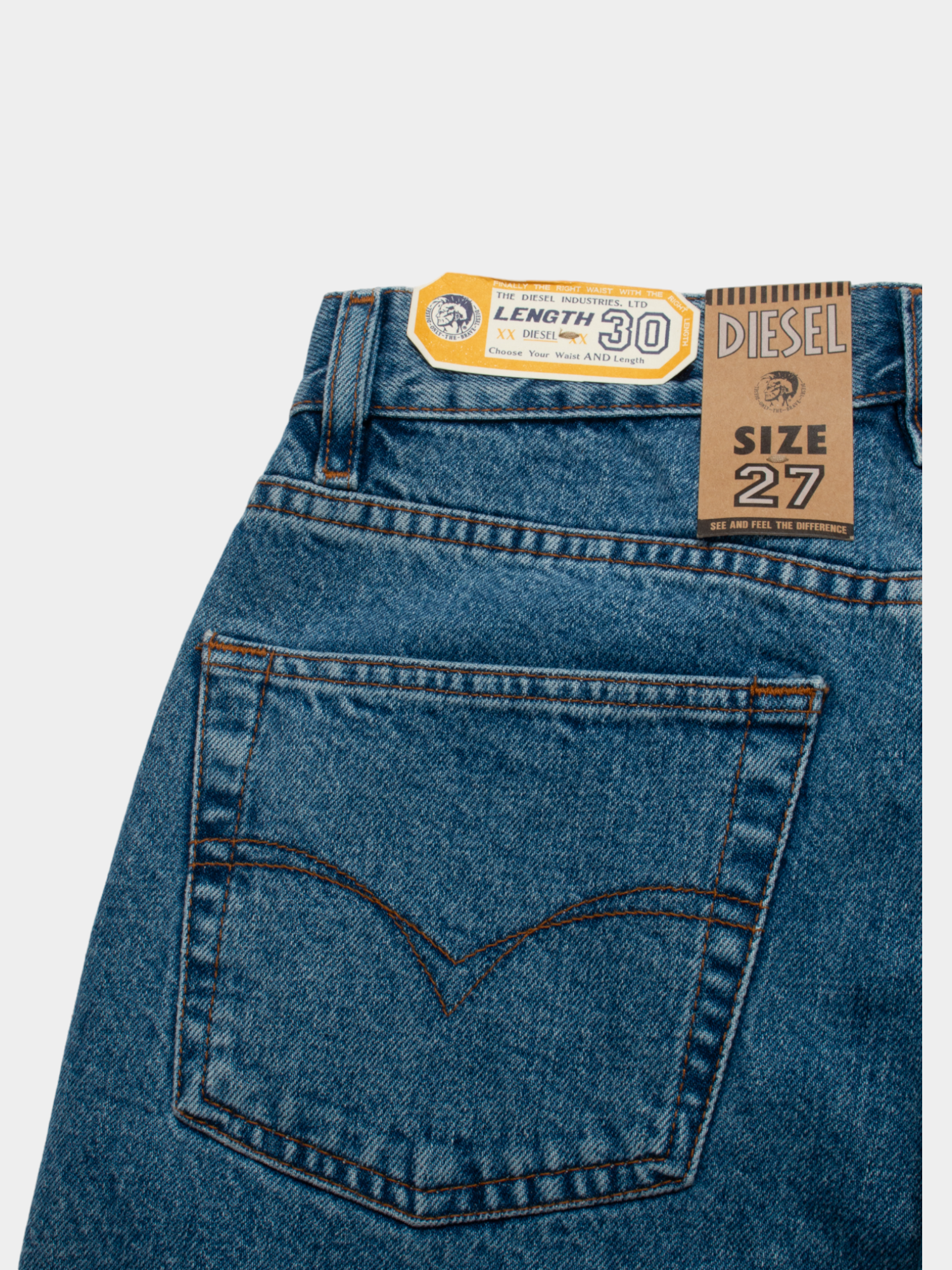 Vintage Diesel High Rise Denim Jeans 27W NWT - The Thrift