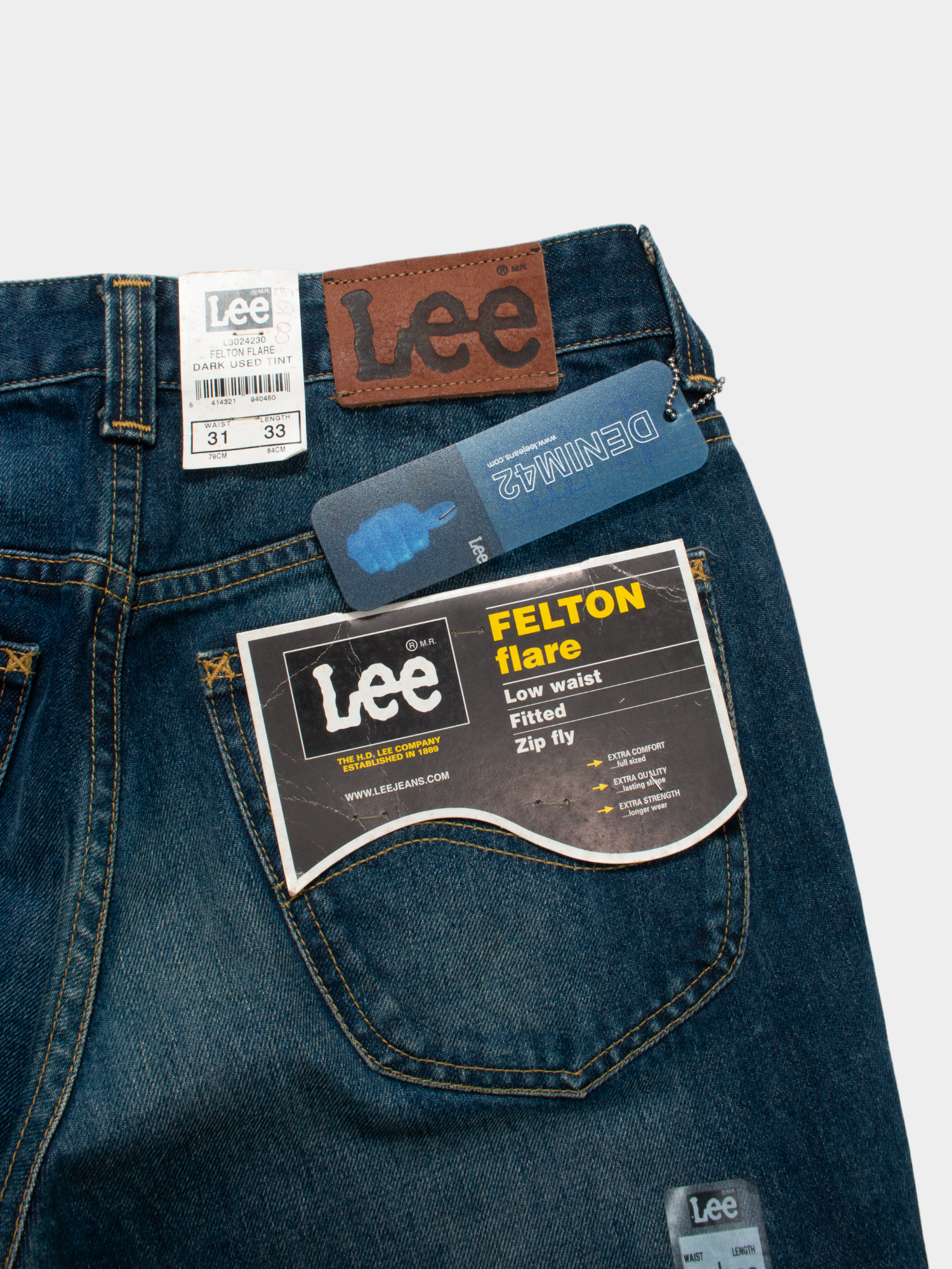 Vintage Lee Denim Mid Rise Felton Flare 31W NWT - The Thrift