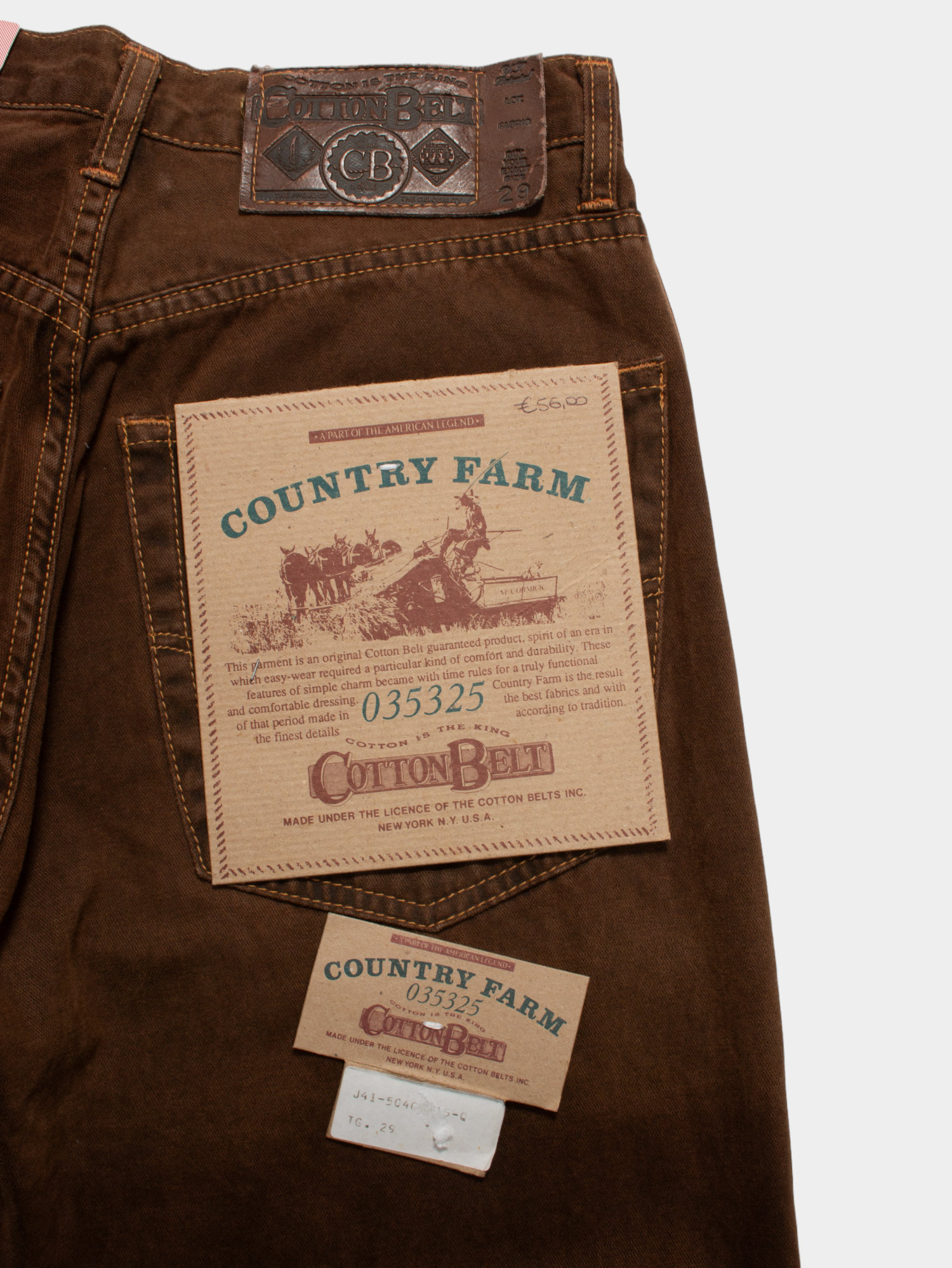 Vintage Cotton-Belt High Rise Denim Jeans 29W NWT - The Thrift