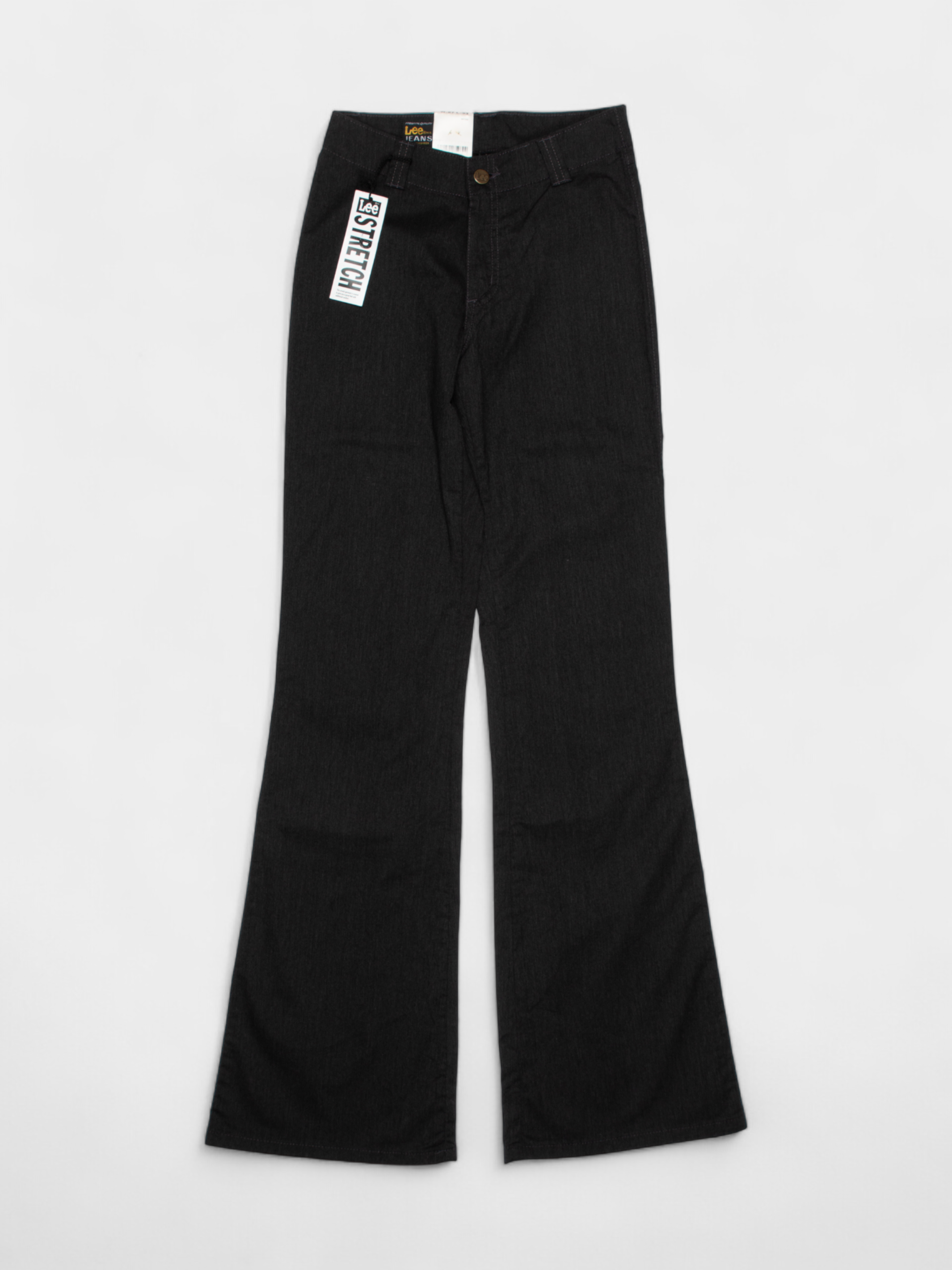Vintage Lee Y2K Black Mid Rise Flares 27W NWT - The Thrift