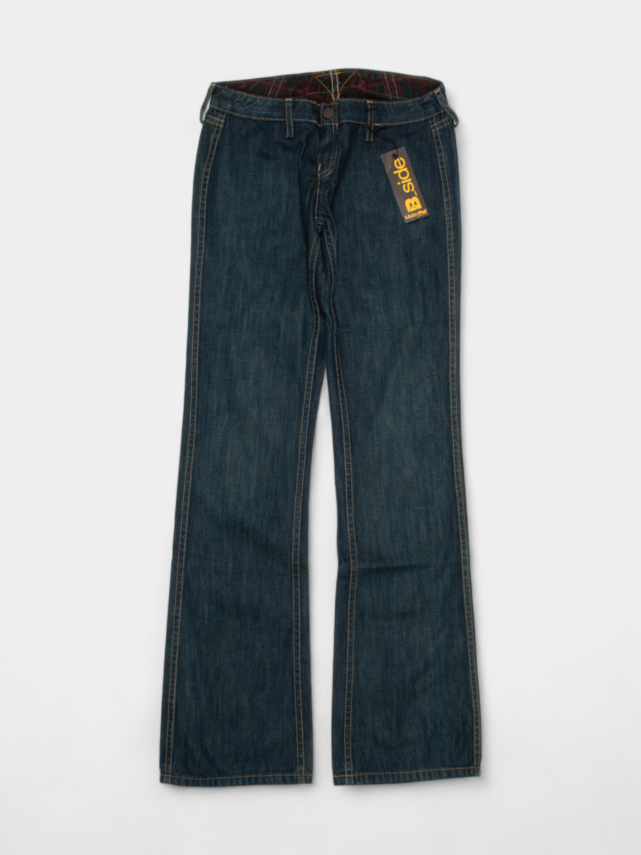 Vintage Meltin Pot Y2K Reversible B-Side Low Rise Flares Jeans 28W NWT - The Thrift