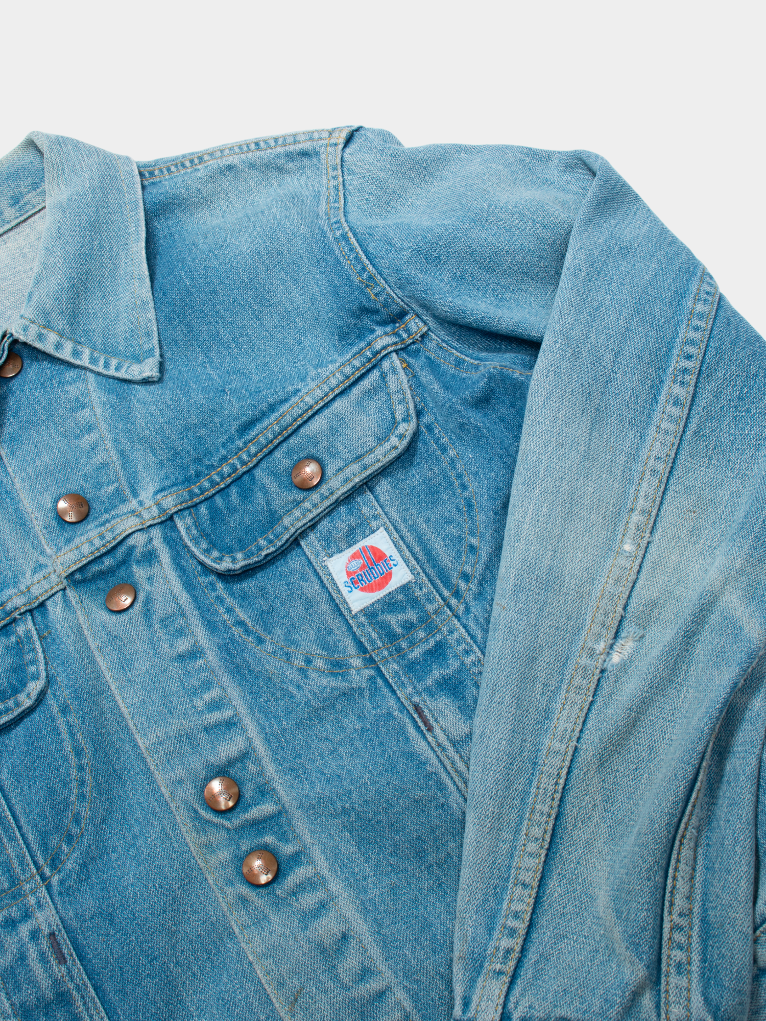 80s Scrubbies Vintage Trucker Denim Jacket S - The Thrift