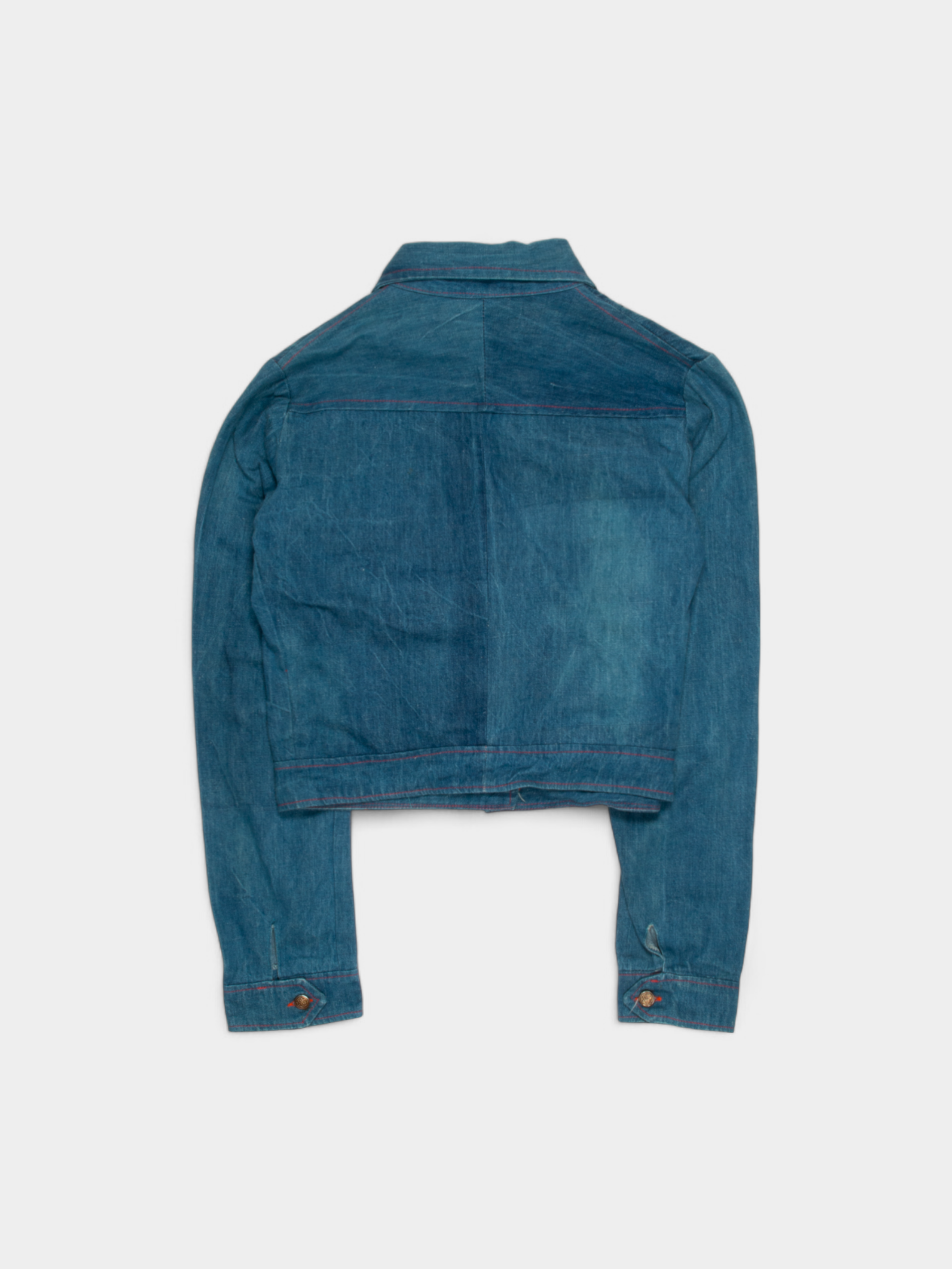 70s Charley Mood Cropped Vintage Denim Jacket S - The Thrift
