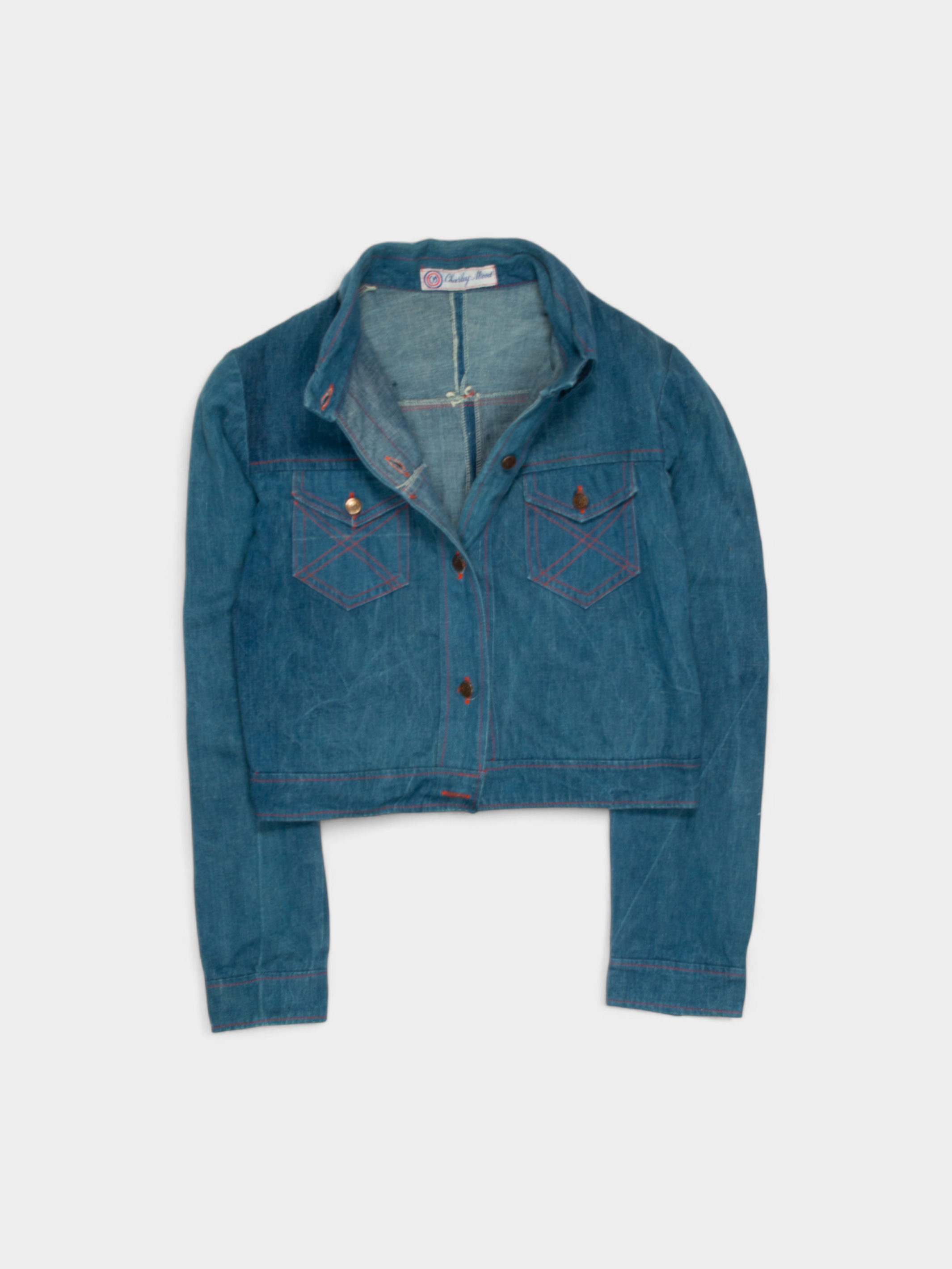 70s Charley Mood Cropped Vintage Denim Jacket S - The Thrift