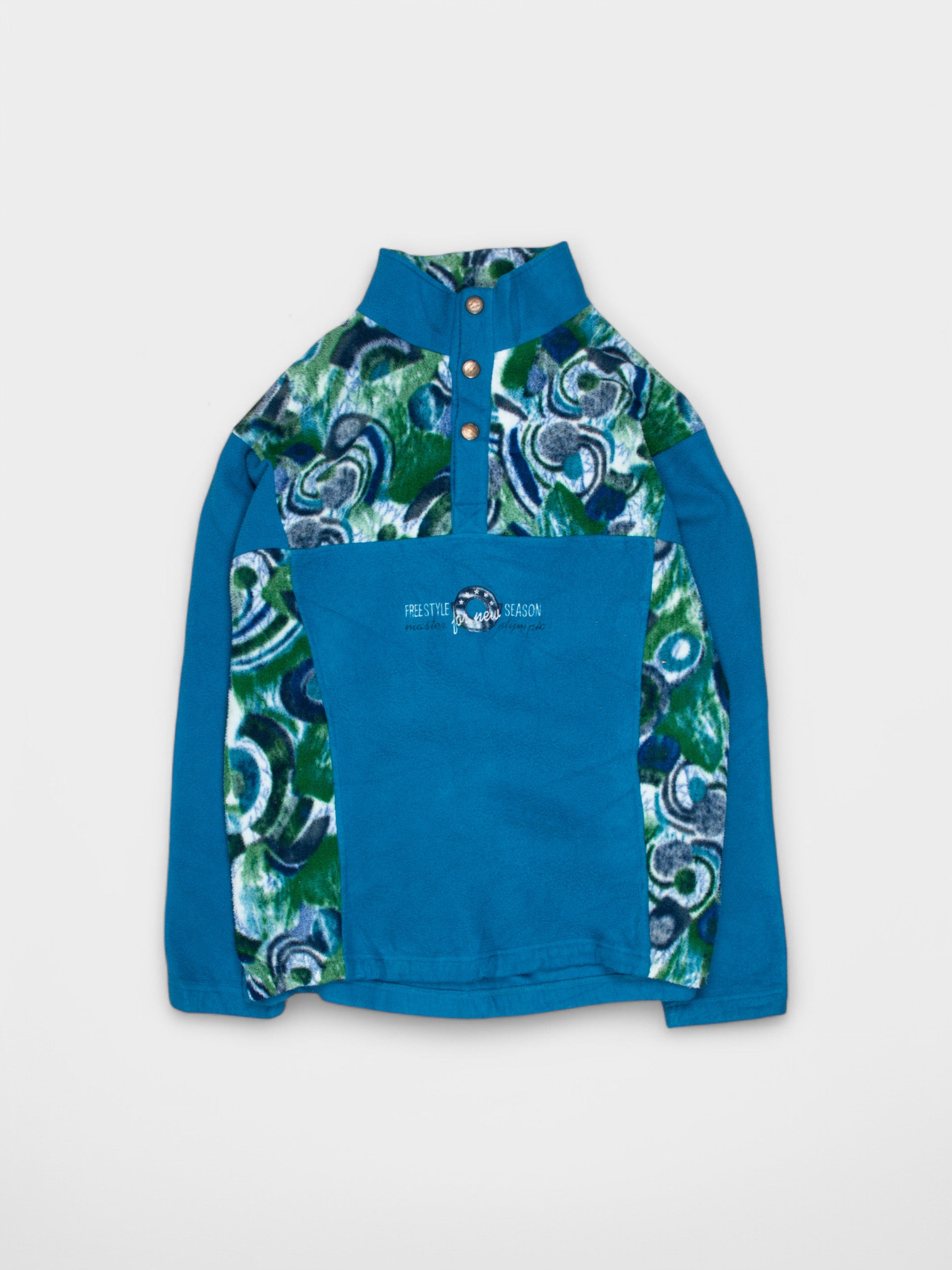 80s Campagnolo Abstract Fleece Jacket XL - The Thrift
