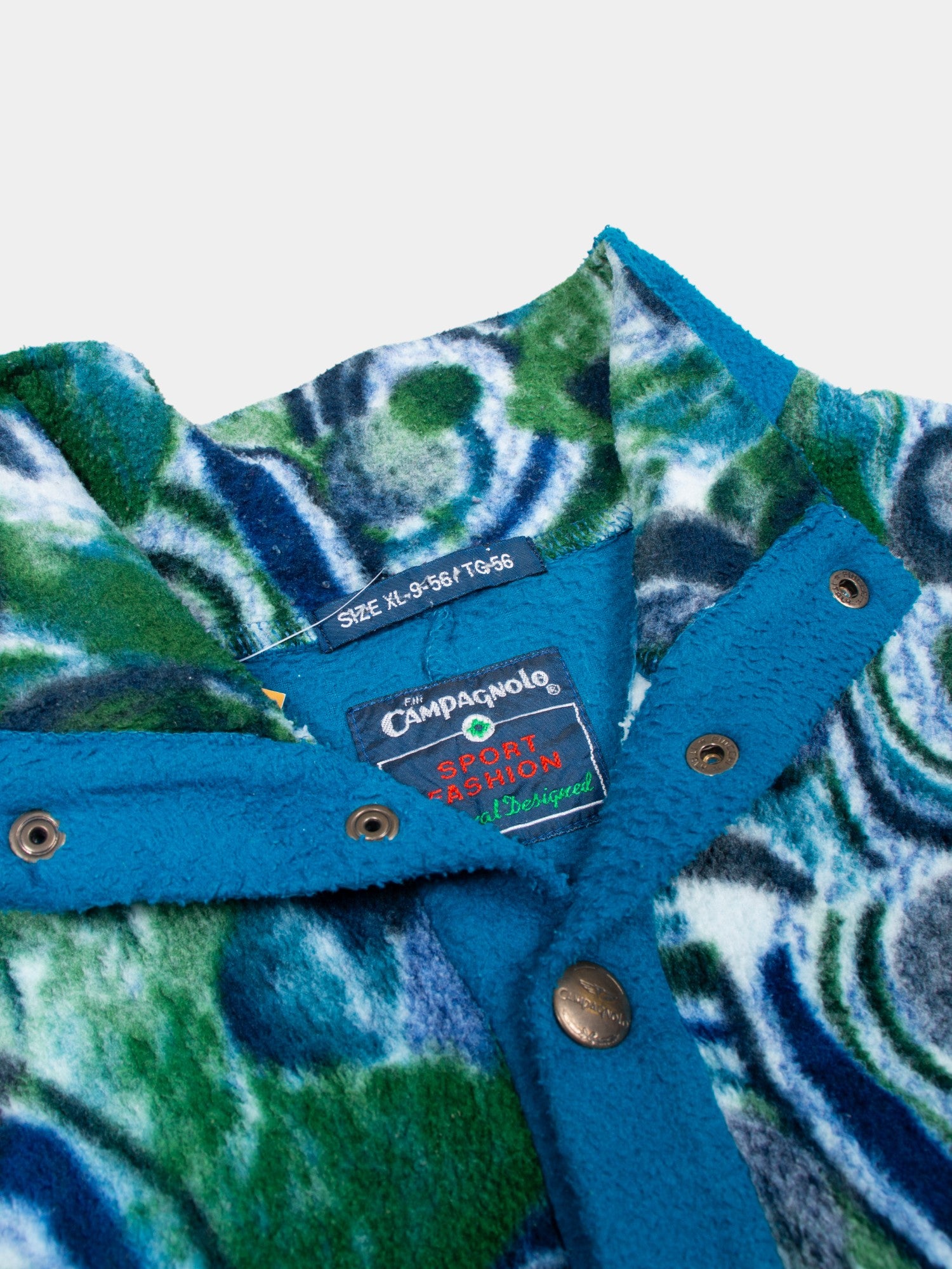 80s Campagnolo Abstract Fleece Jacket XL - The Thrift