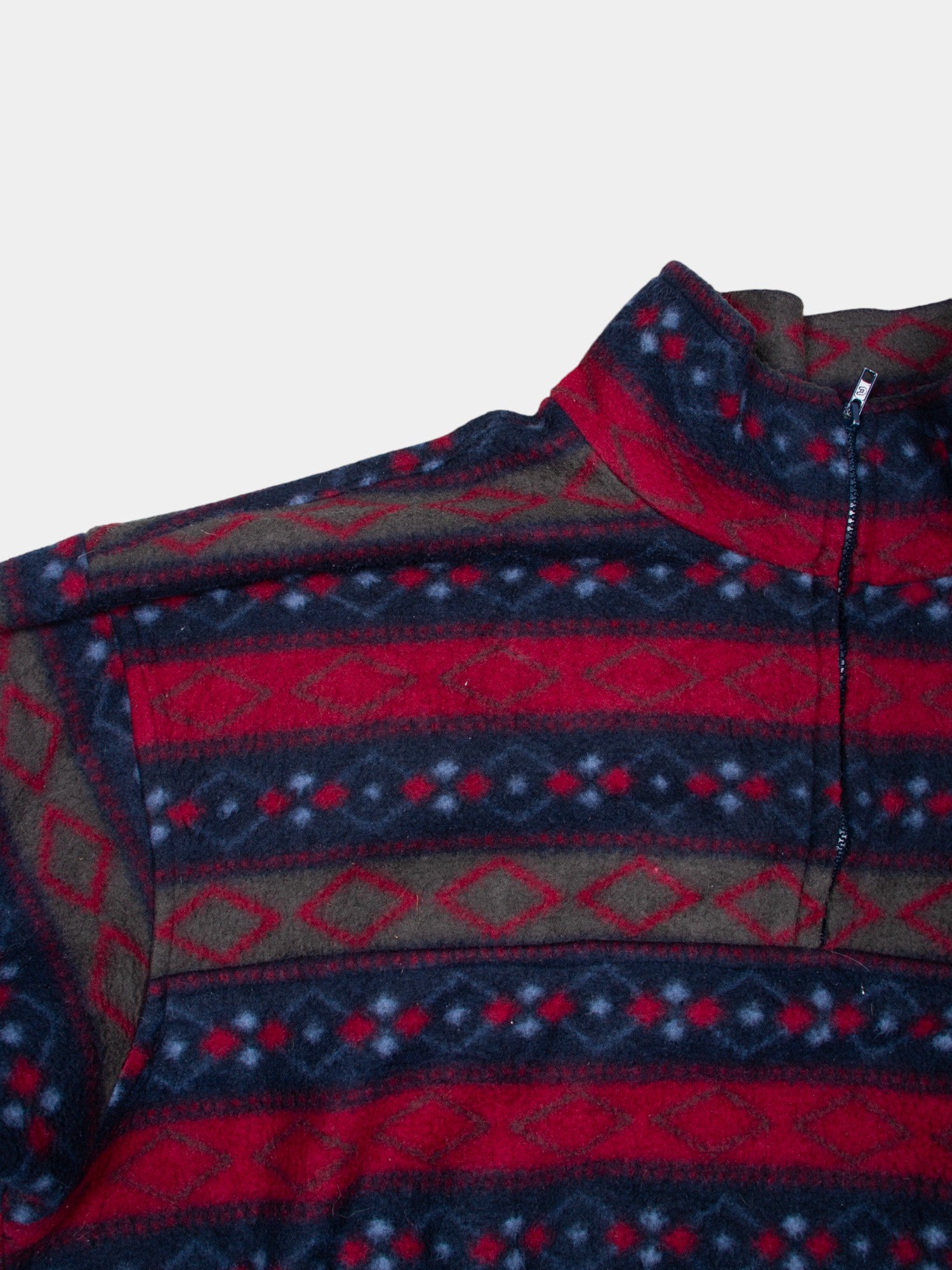80s Vintage Abstract Fleece Jacket XL - The Thrift