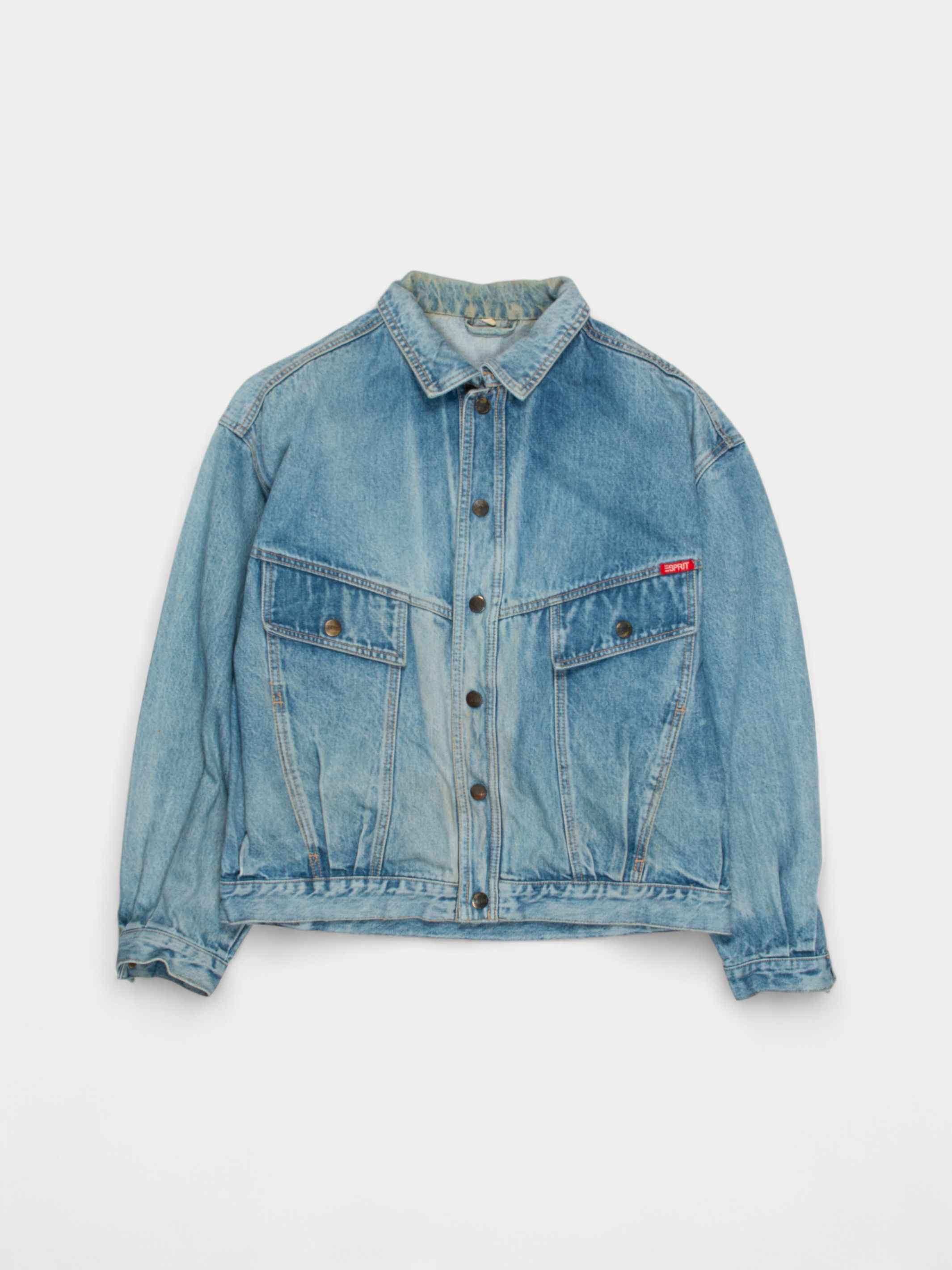 90s Esprit Vintage Trucker Denim Jacket L - The Thrift