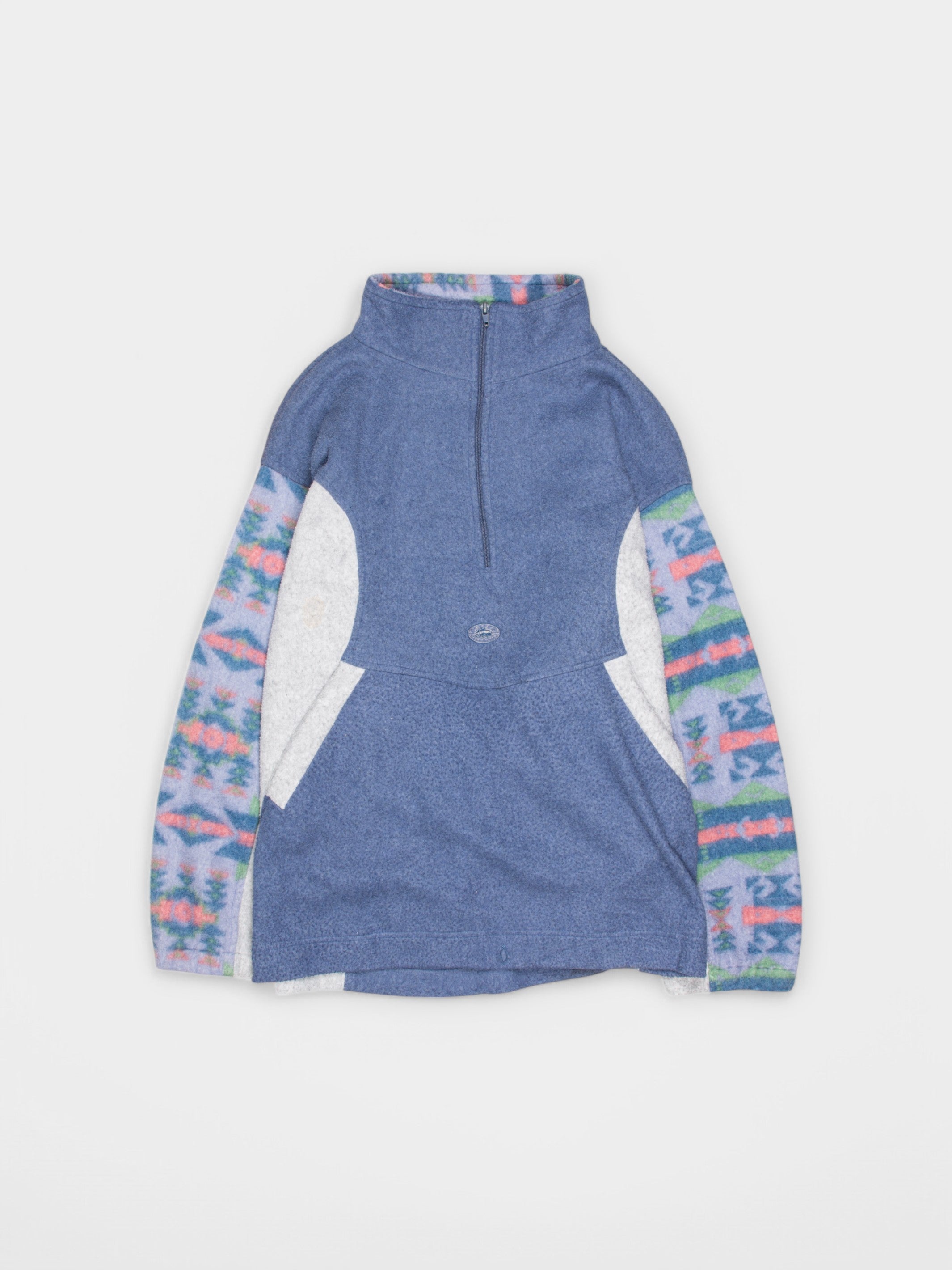 80s Vintage Abstract Fleece Jacket L - The Thrift