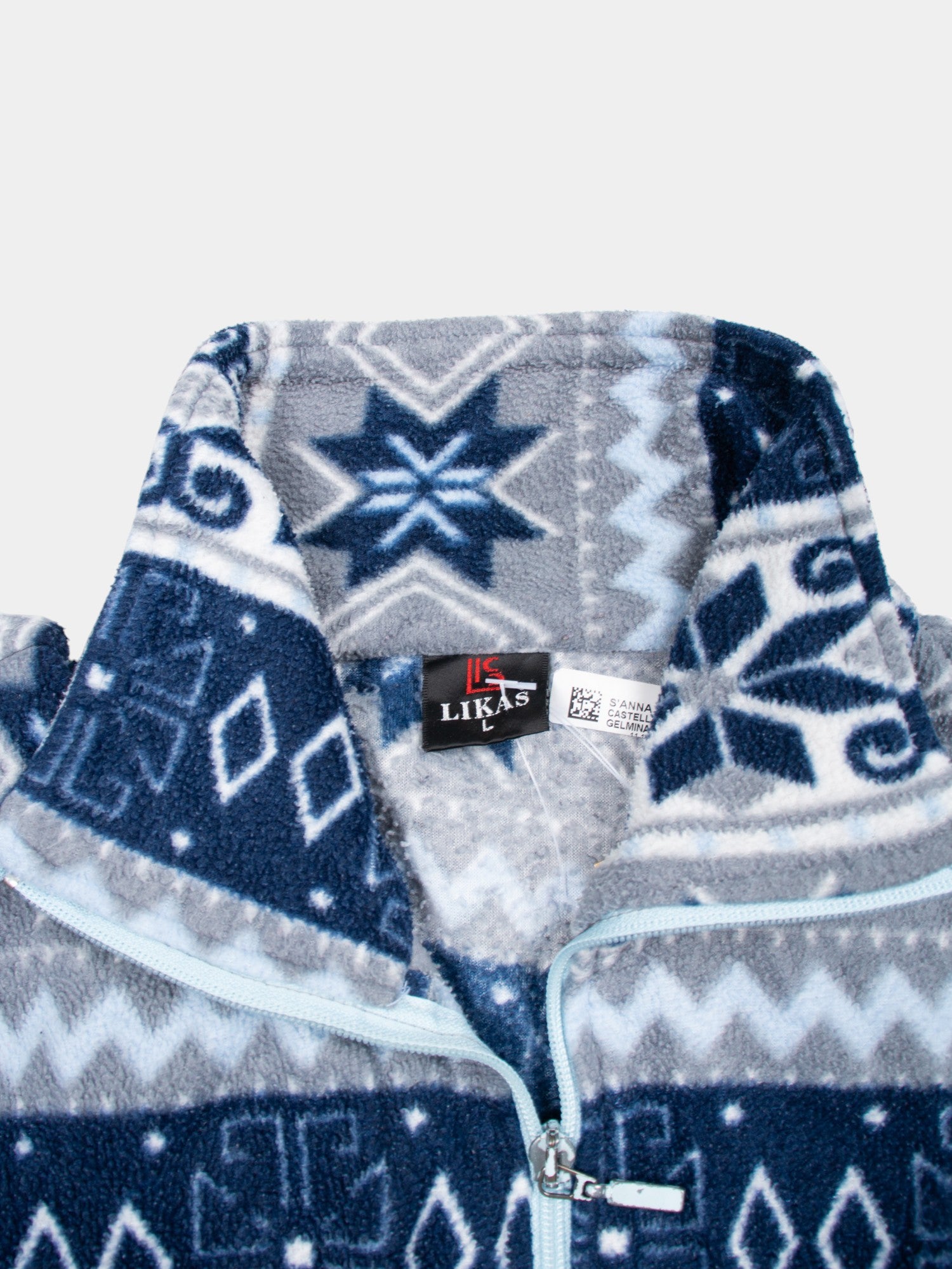 80s Vintage Abstract Fleece Jacket L - The Thrift