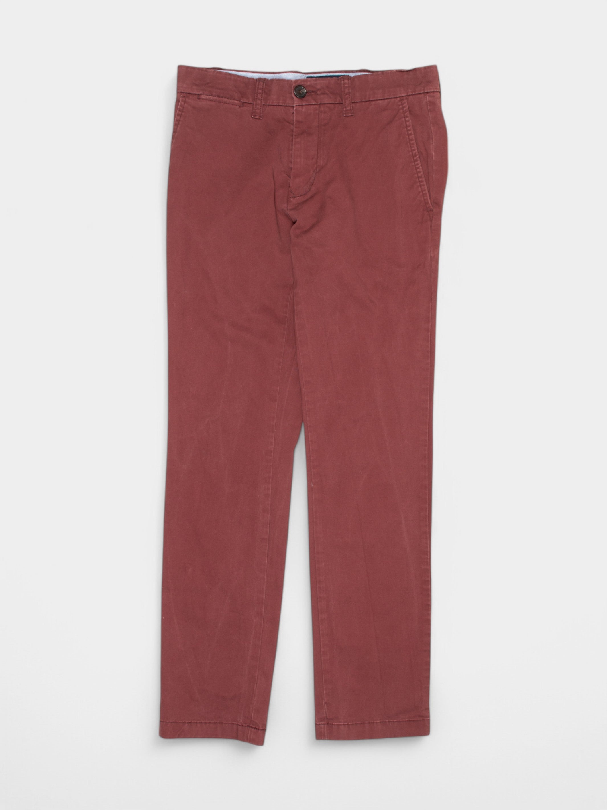 Modern Tommy Hilfiger Red Cotton Chinos - The Thrift